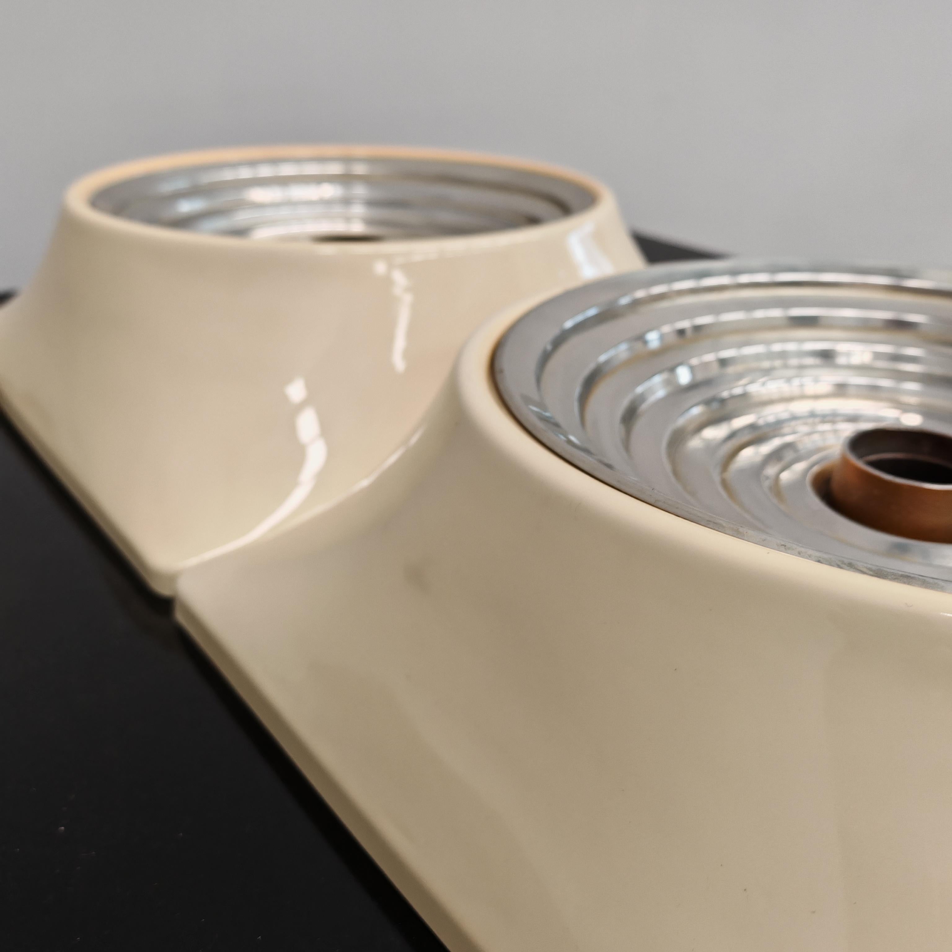 Paire d'appliques design italiennes des années 1960  le style de l'ère spatiale - Stilnovo en vente 11