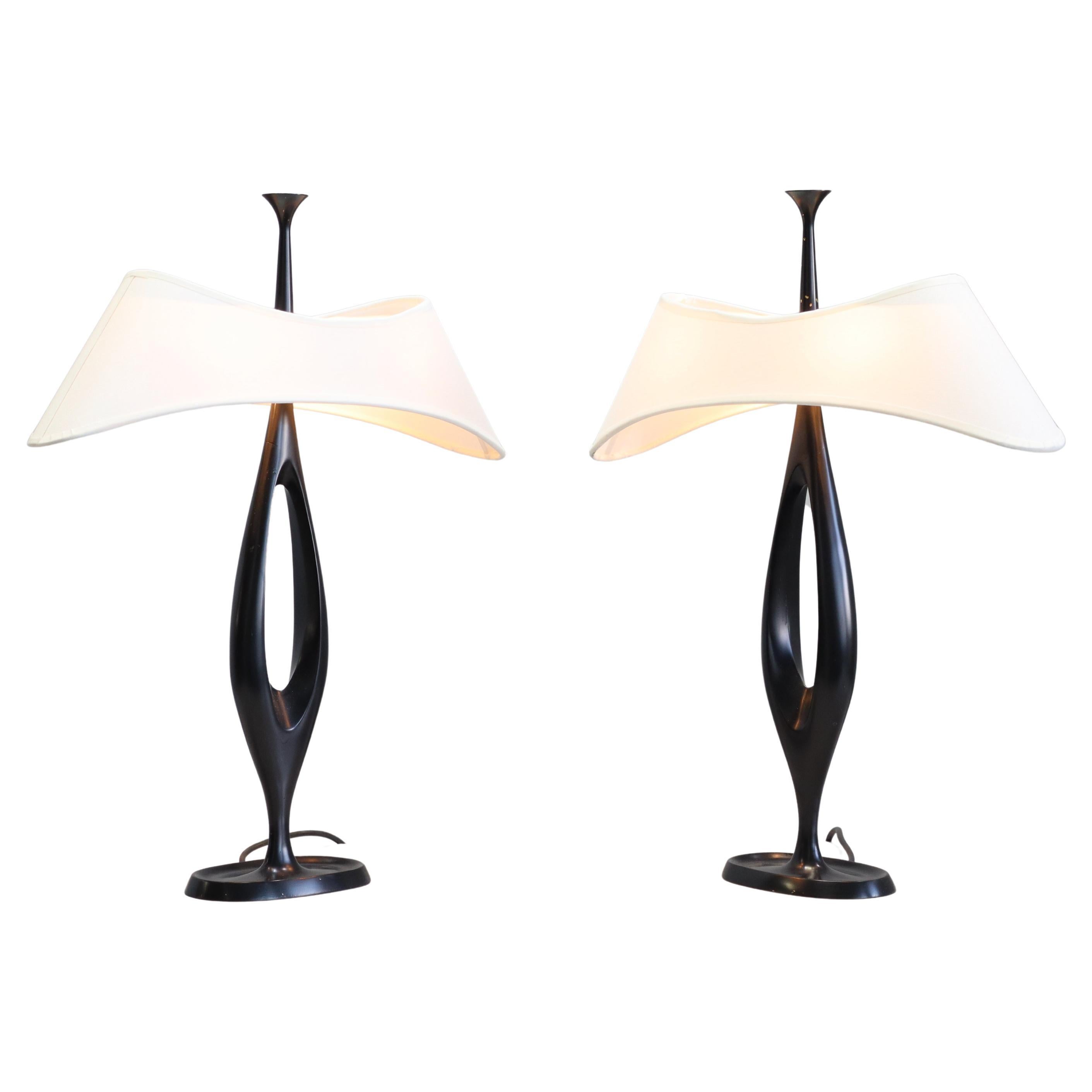 Rara Coppia di lampade da tavolo di Max Ingrand per Fontana Arte, 1955-1956