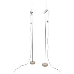 Rare Pair of Floor Lamps by Tito Agnoli for Oluce (Model No. 387)