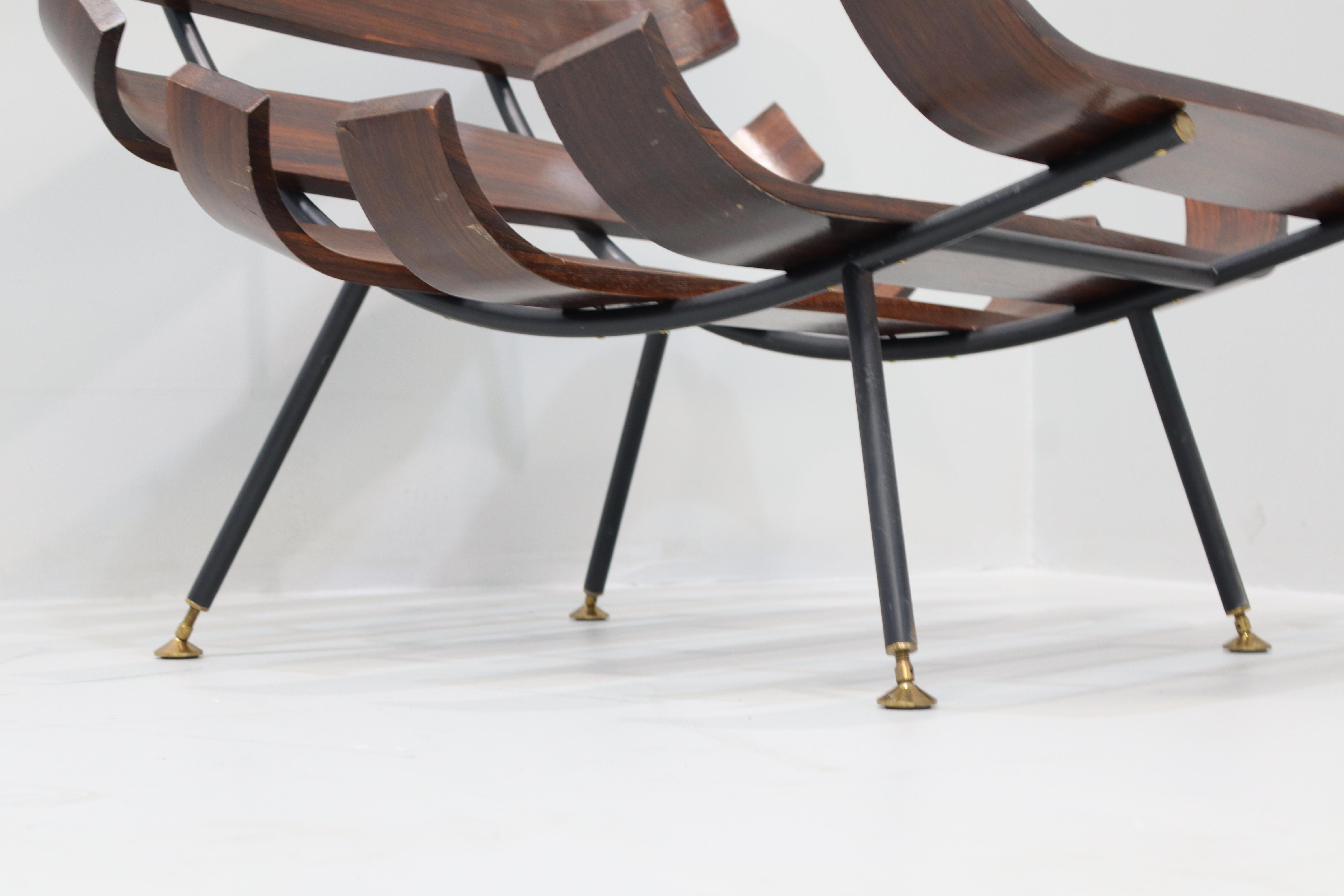 Rara Coppia Di Poltrone designer Martin Eisler and Carlo Hauner Costela For Sale 10