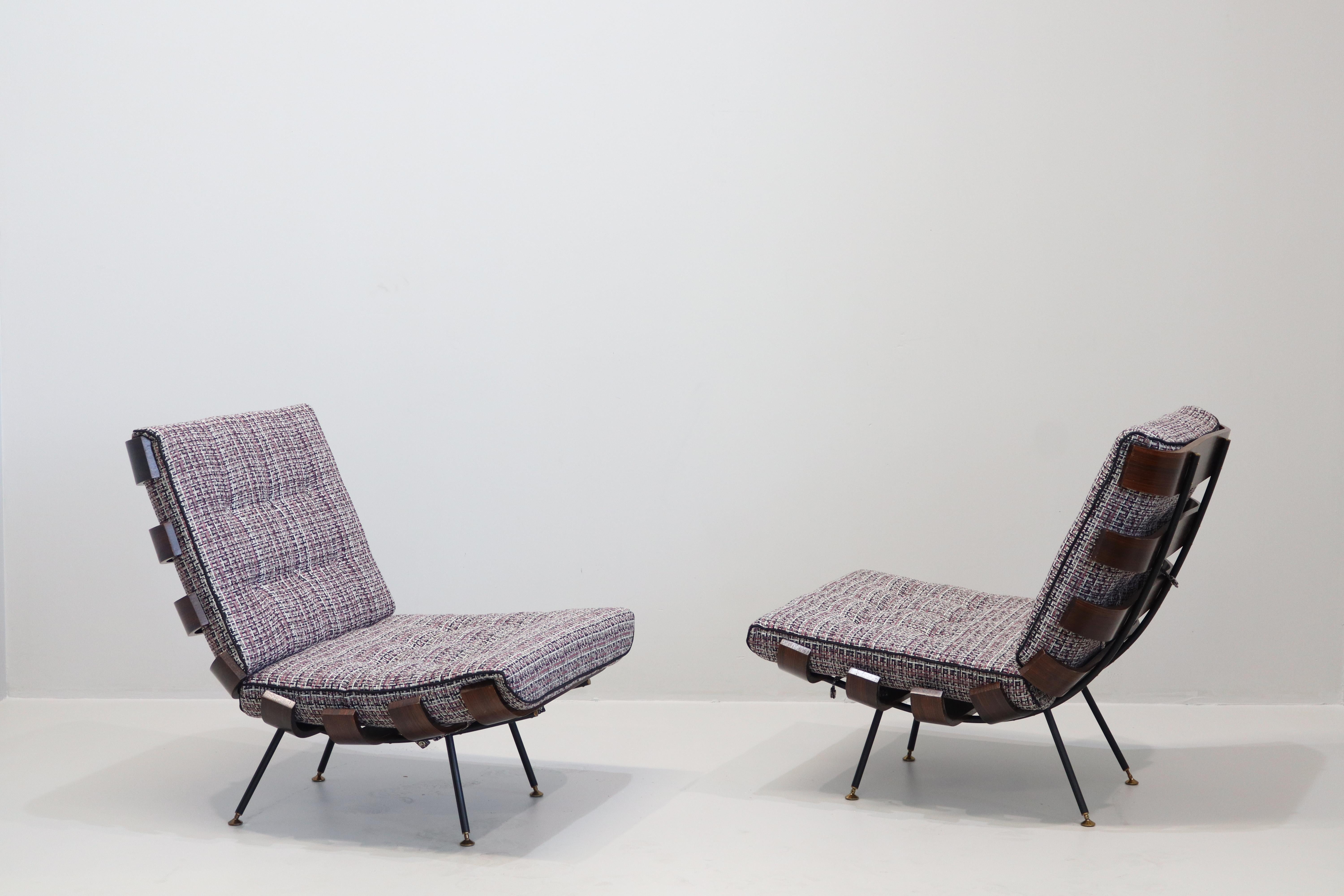 Mid-Century Modern Rara Coppia Di Poltrone designer Martin Eisler and Carlo Hauner Costela For Sale