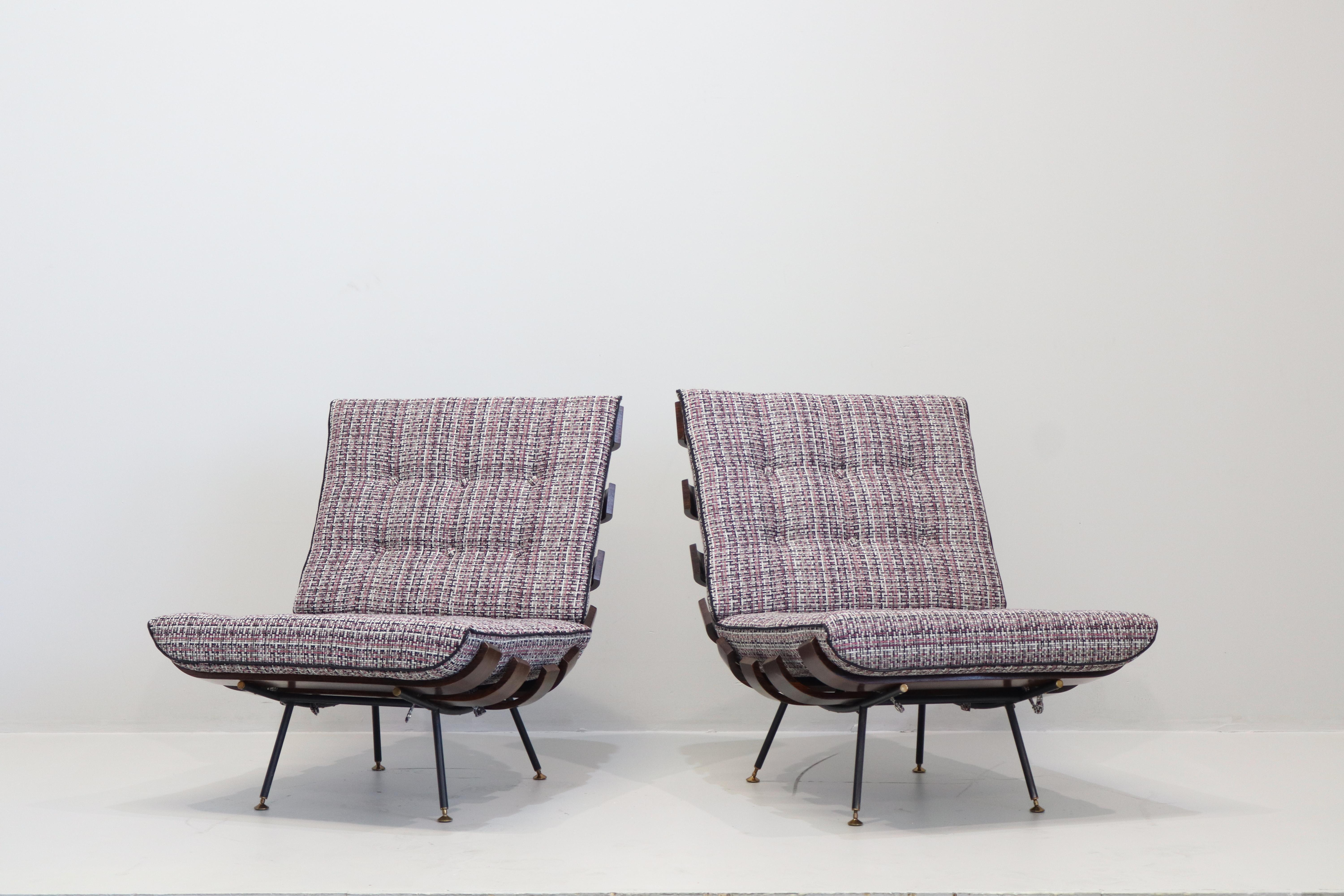 Mid-20th Century Rara Coppia Di Poltrone designer Martin Eisler and Carlo Hauner Costela For Sale