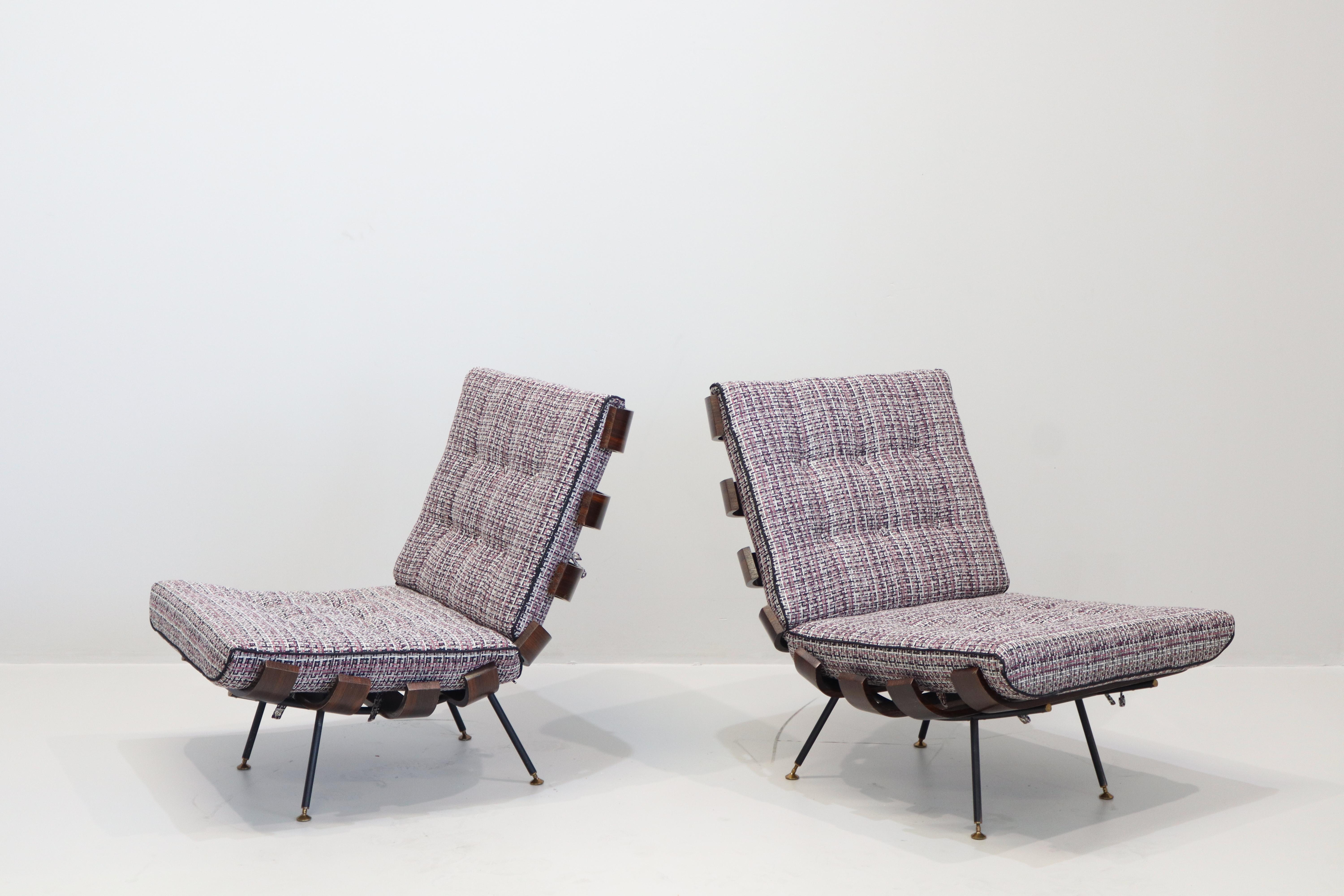 Rara Coppia Di Poltrone designer Martin Eisler and Carlo Hauner Costela For Sale 1