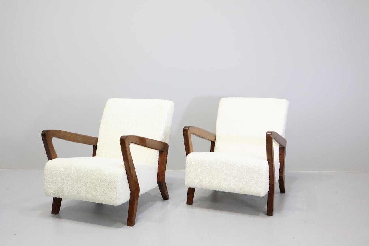 Rare Pair of Armchairs Designed by Gio Ponti 1950s Italy For Sale 3