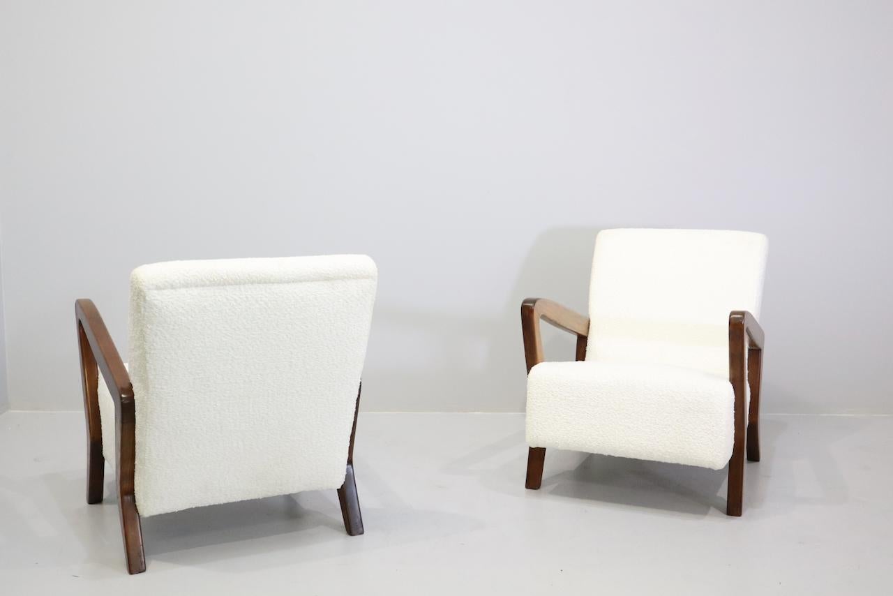 Rare Pair of Armchairs Designed by Gio Ponti 1950s Italy For Sale 6
