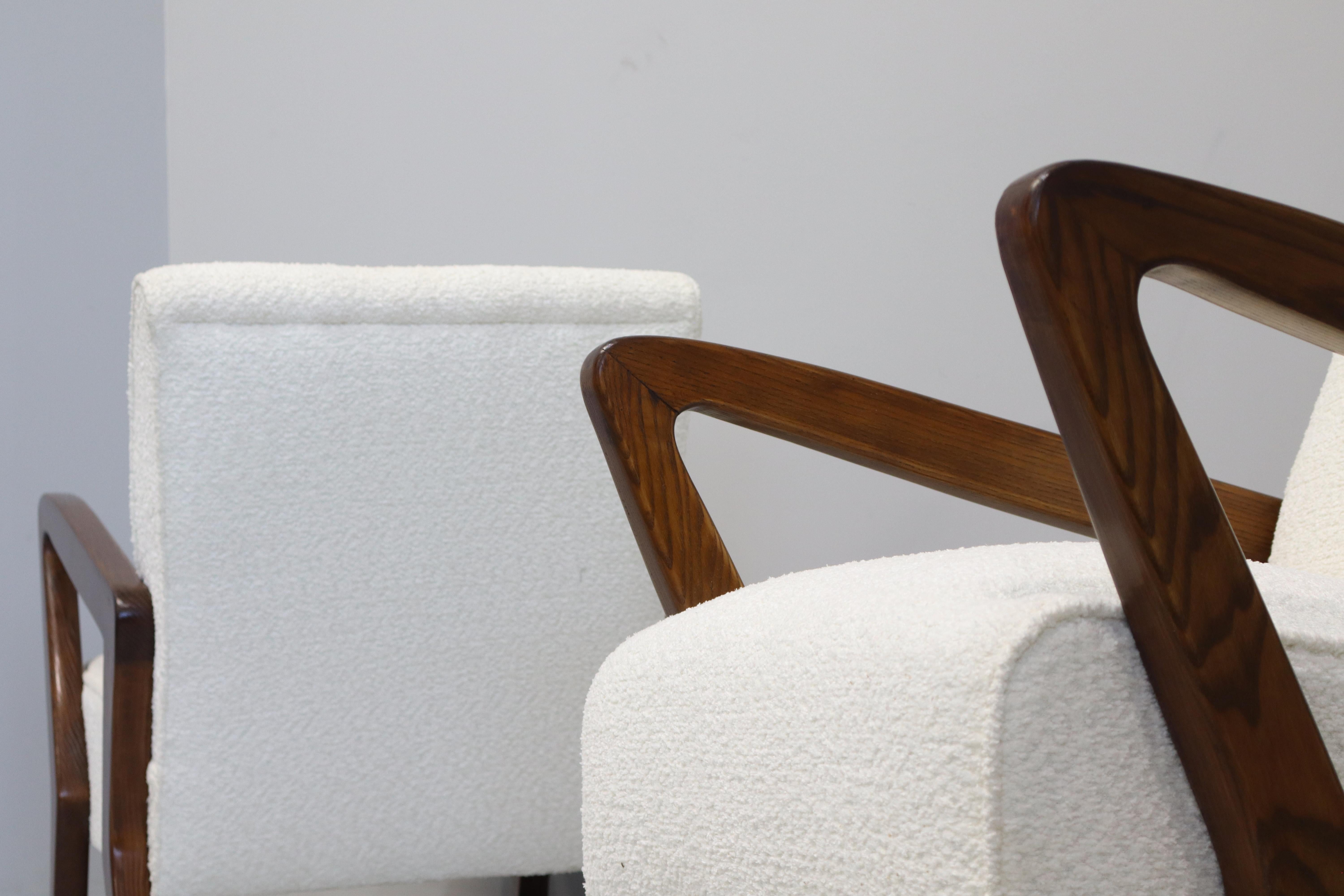 Rara Coppia di Poltrone Disegnate da Gio Ponti 1950 Italia For Sale 8