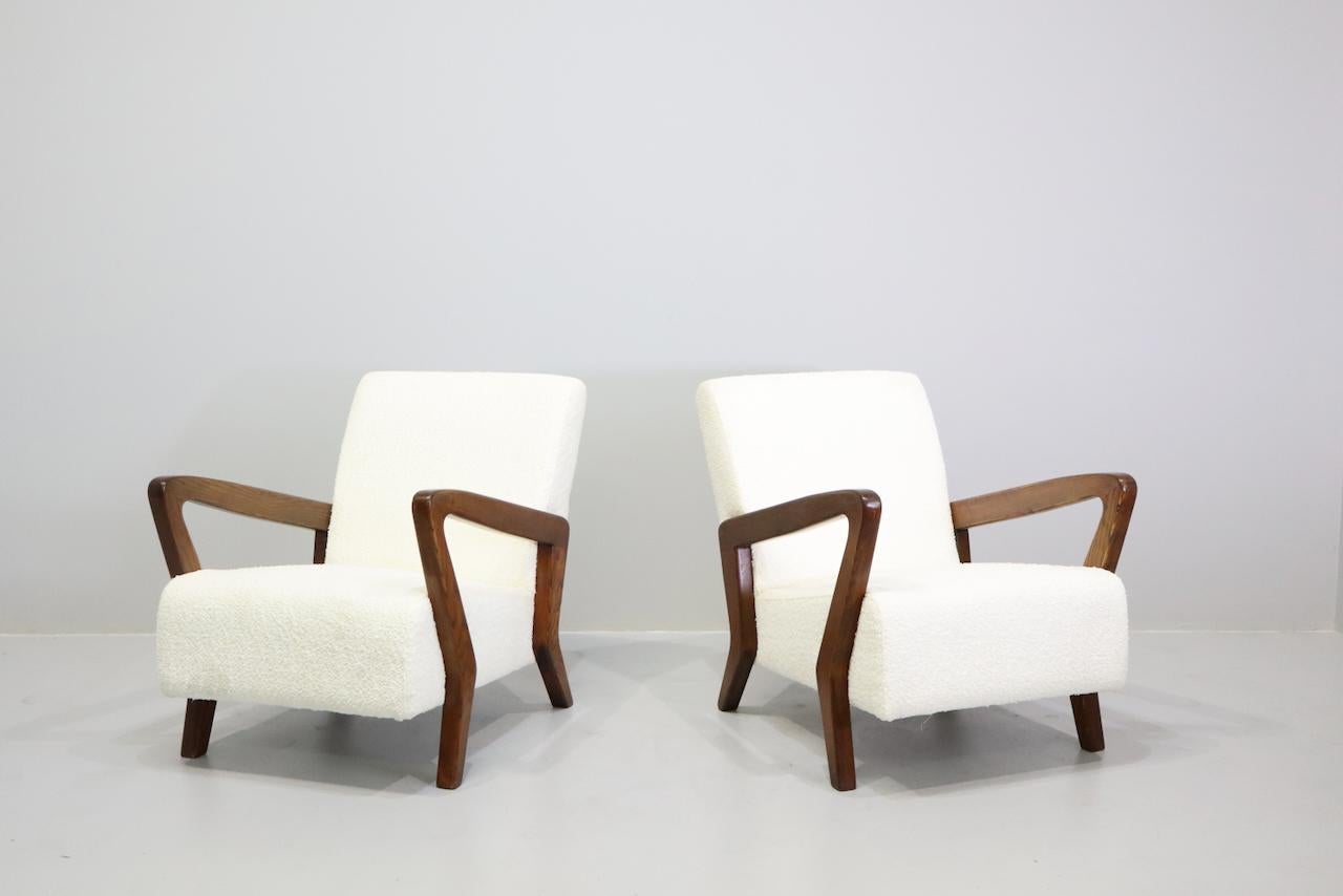 Mid-Century Modern Rare paire de fauteuils dessinés par Gio Ponti 1950 Italie