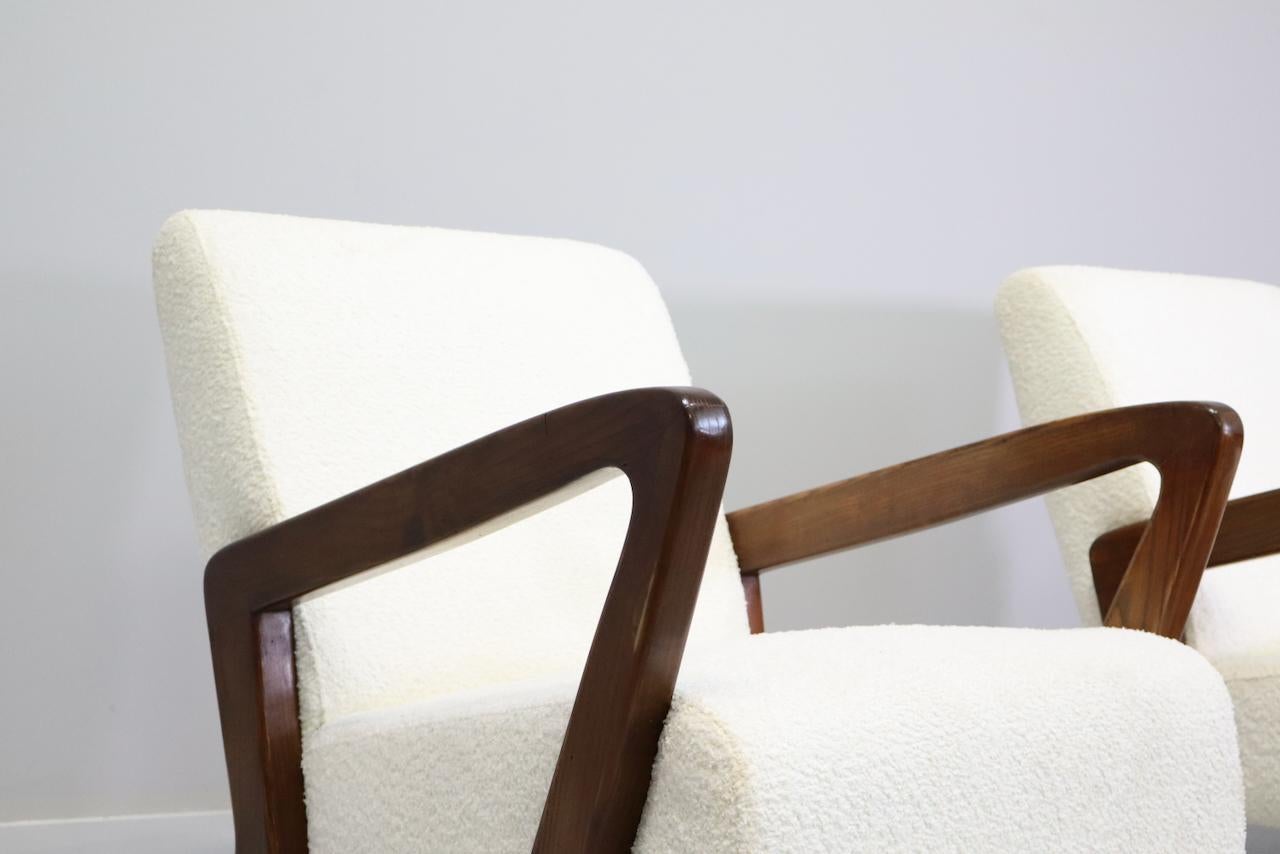 Rare Pair of Armchairs Designed by Gio Ponti 1950s Italy In Excellent Condition In Rovereta, SM