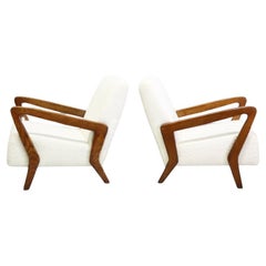 Rare Pair of Armchairs Designed by Gio Ponti 1950s Italy