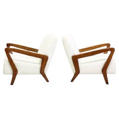 Rare Pair of Armchairs Designed by Gio Ponti 1950s Italy