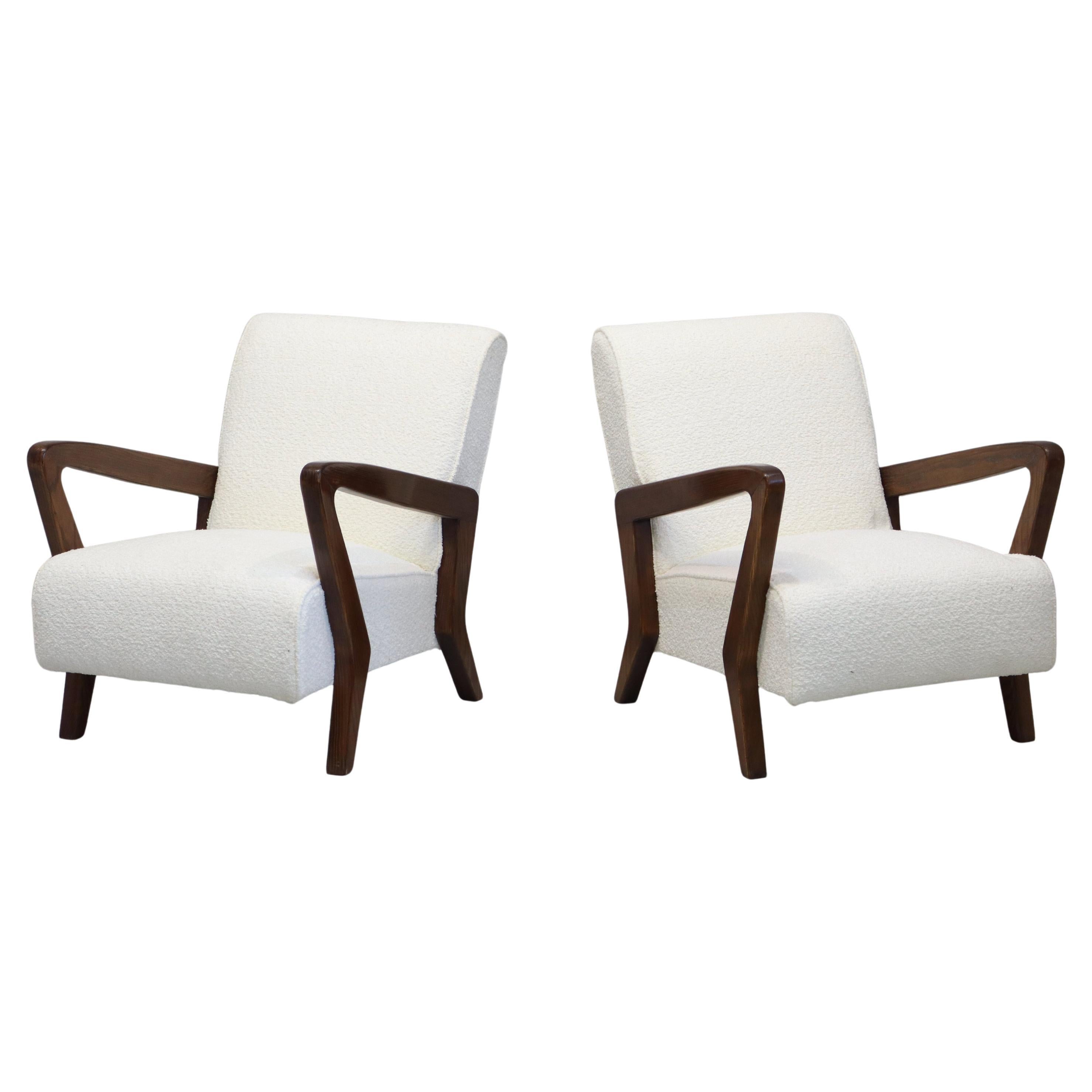 Rara Coppia di Poltrone Disegnate da Gio Ponti 1950 Italia For Sale