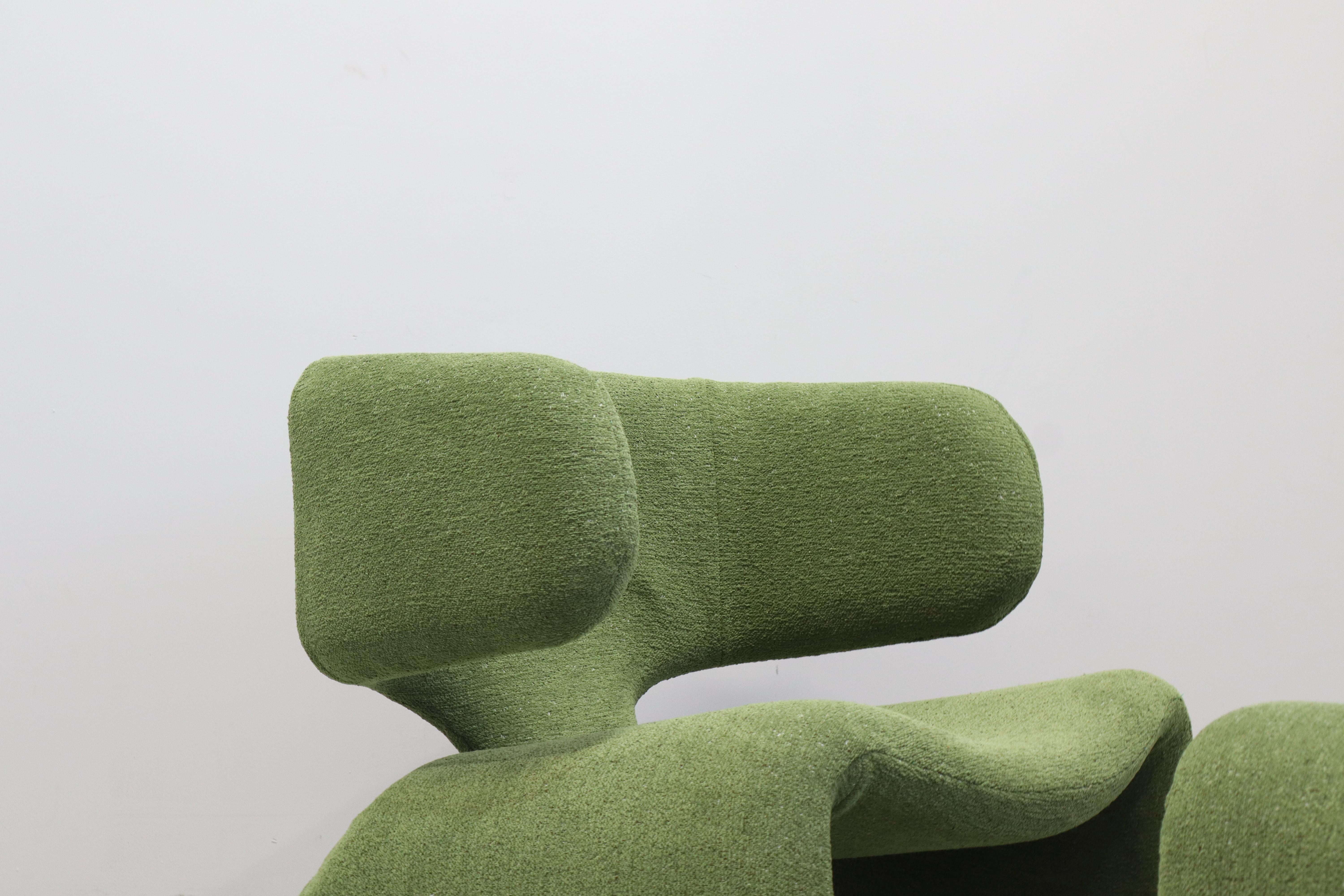 Raro par de sillones y reposapiés Djinn de Olivier Mourgue para Airborne en Bueno estado para la venta en Rovereta, Repubblica di San Marino