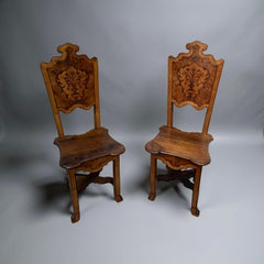 Rare pair of Inlaid Chairs, Veneto,  first quarter of the 18th century
