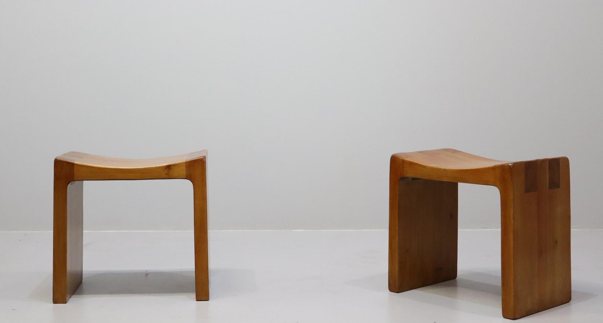 Mid-Century Modern Rare pair of stools  italian Designer Giuseppe Rivadossi For Sale