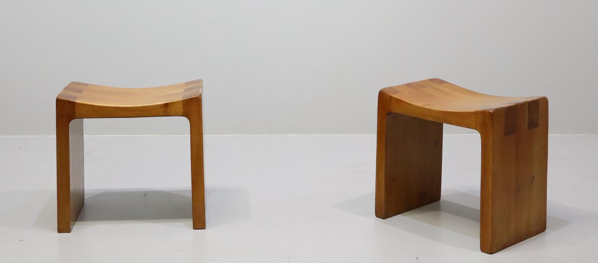 Italian Rare pair of stools  italian Designer Giuseppe Rivadossi For Sale