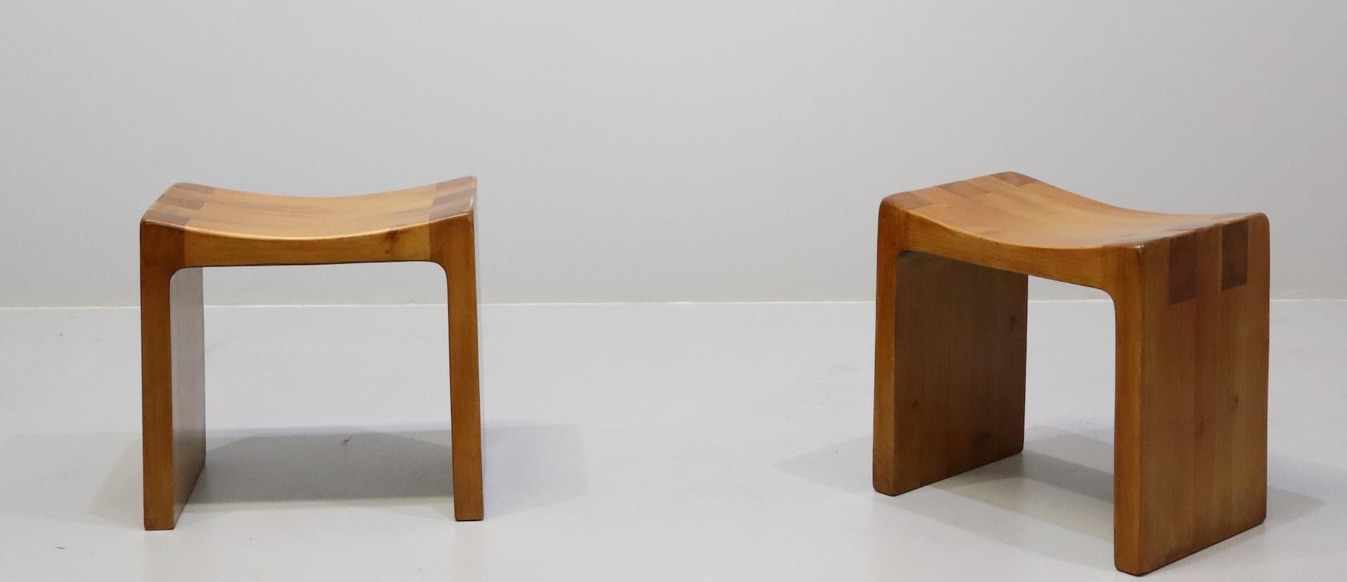 Rare pair of stools  italian Designer Giuseppe Rivadossi In Excellent Condition For Sale In Rovereta, SM