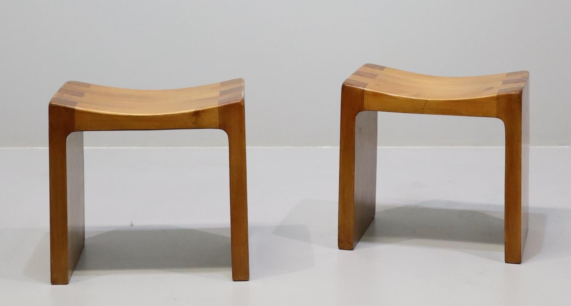 Late 20th Century Rare pair of stools  italian Designer Giuseppe Rivadossi For Sale