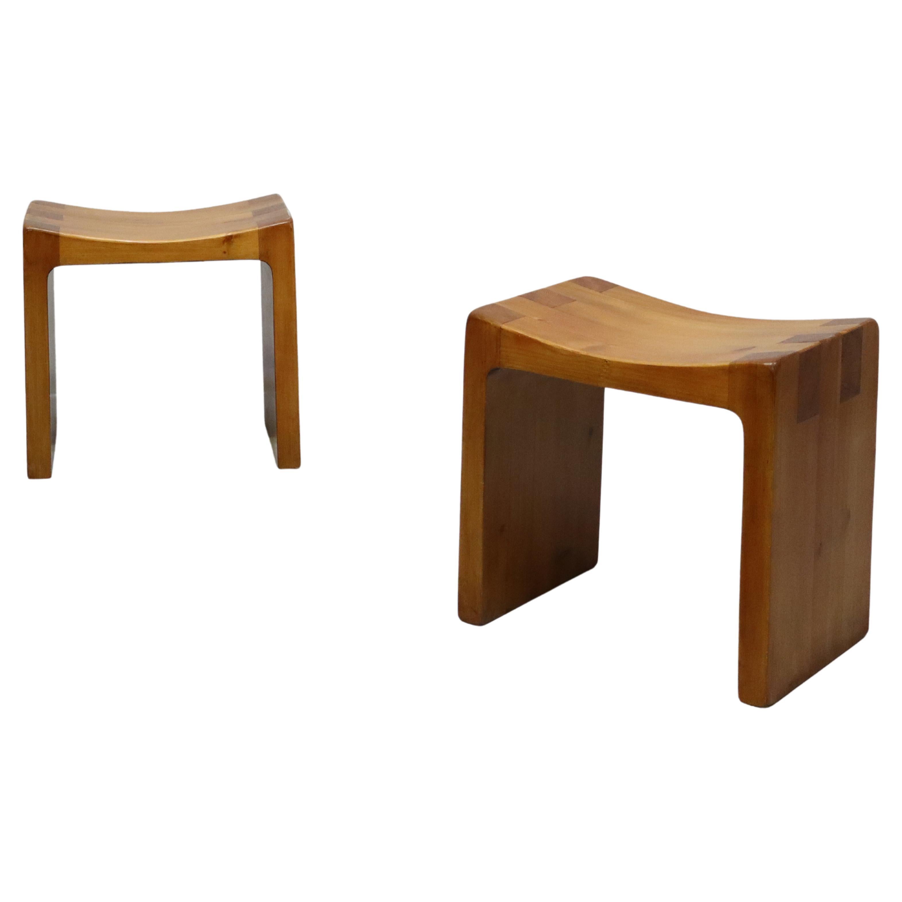 Rare pair of stools  italian Designer Giuseppe Rivadossi For Sale