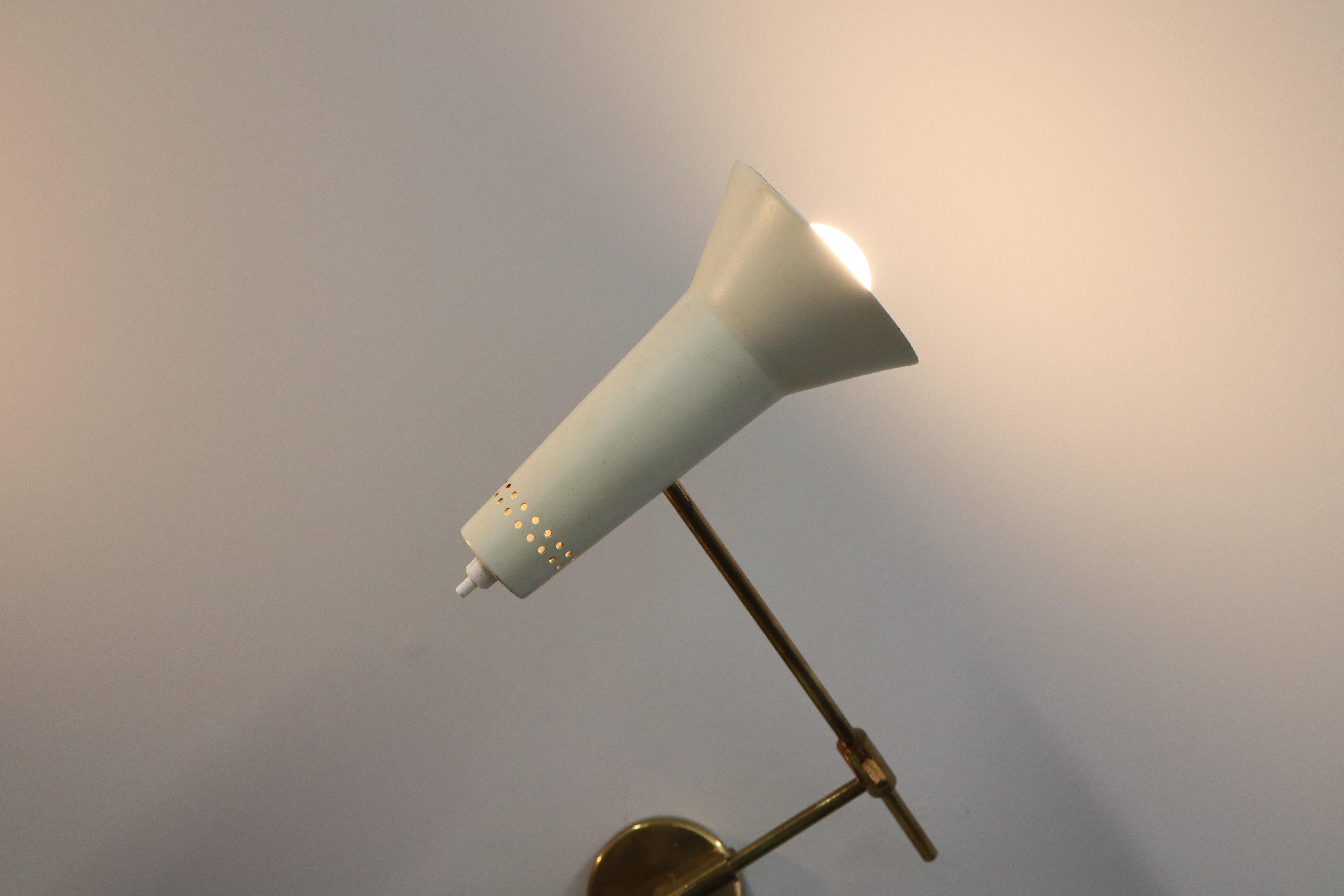 Rare Couple  gino Sarfatti wall lamps model 169/2 Arteluce Italia 1952 6