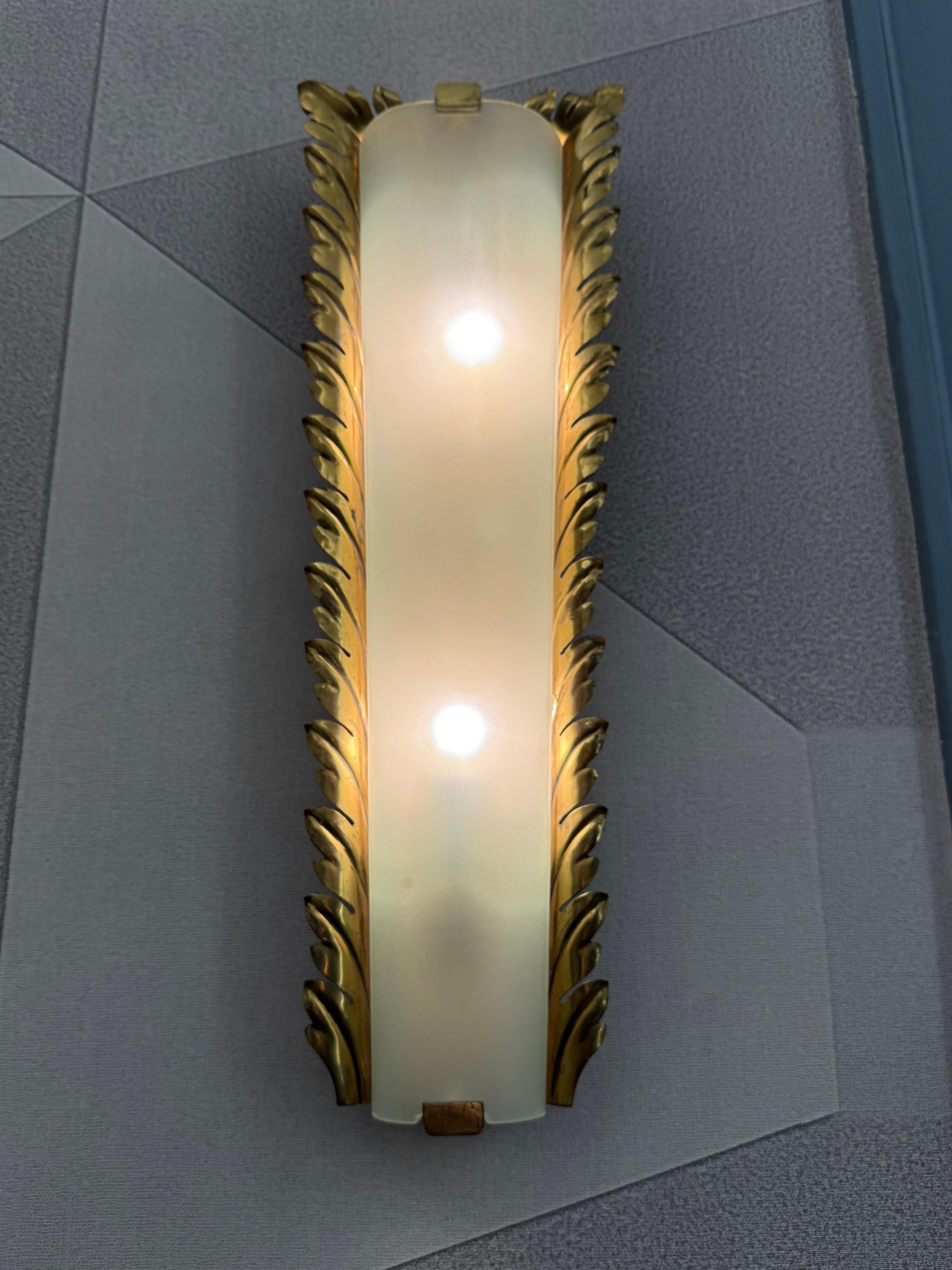 Rara Lampada da parete Pietro Chiesa per Fontana Arte 1935 in vendita 4