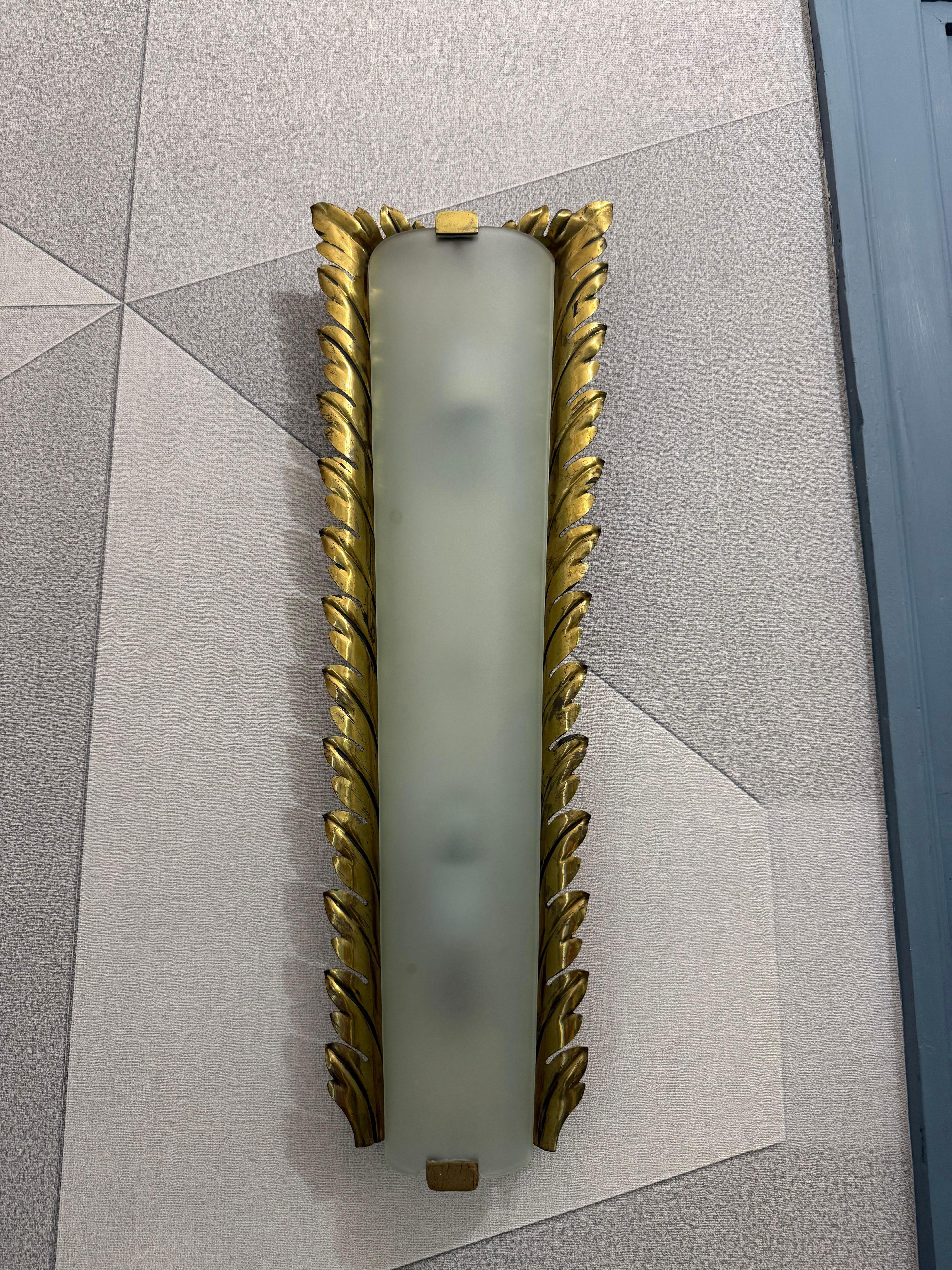 Rara Lampada da parete Pietro Chiesa per Fontana Arte 1935 in vendita 5