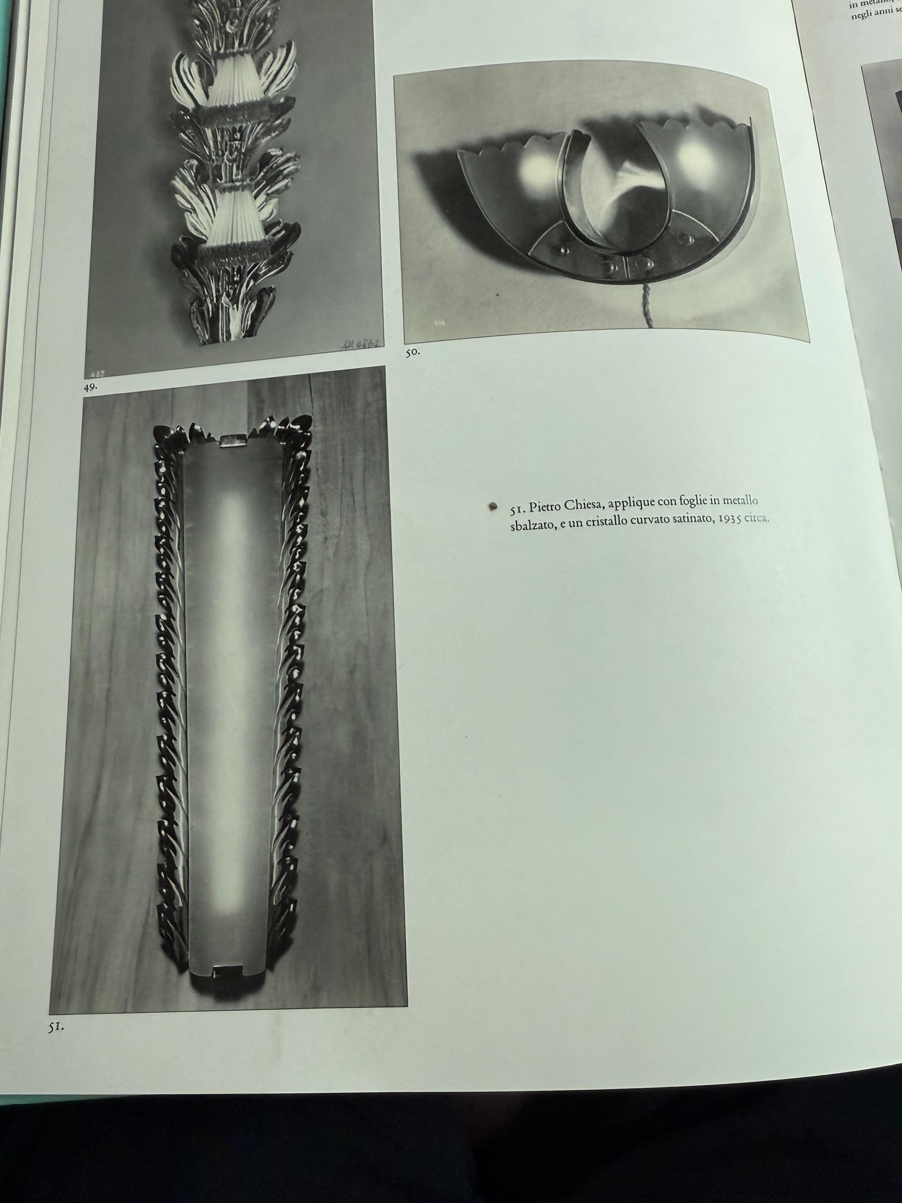 Rara Lampada da parete Pietro Chiesa per Fontana Arte 1935 in vendita 10