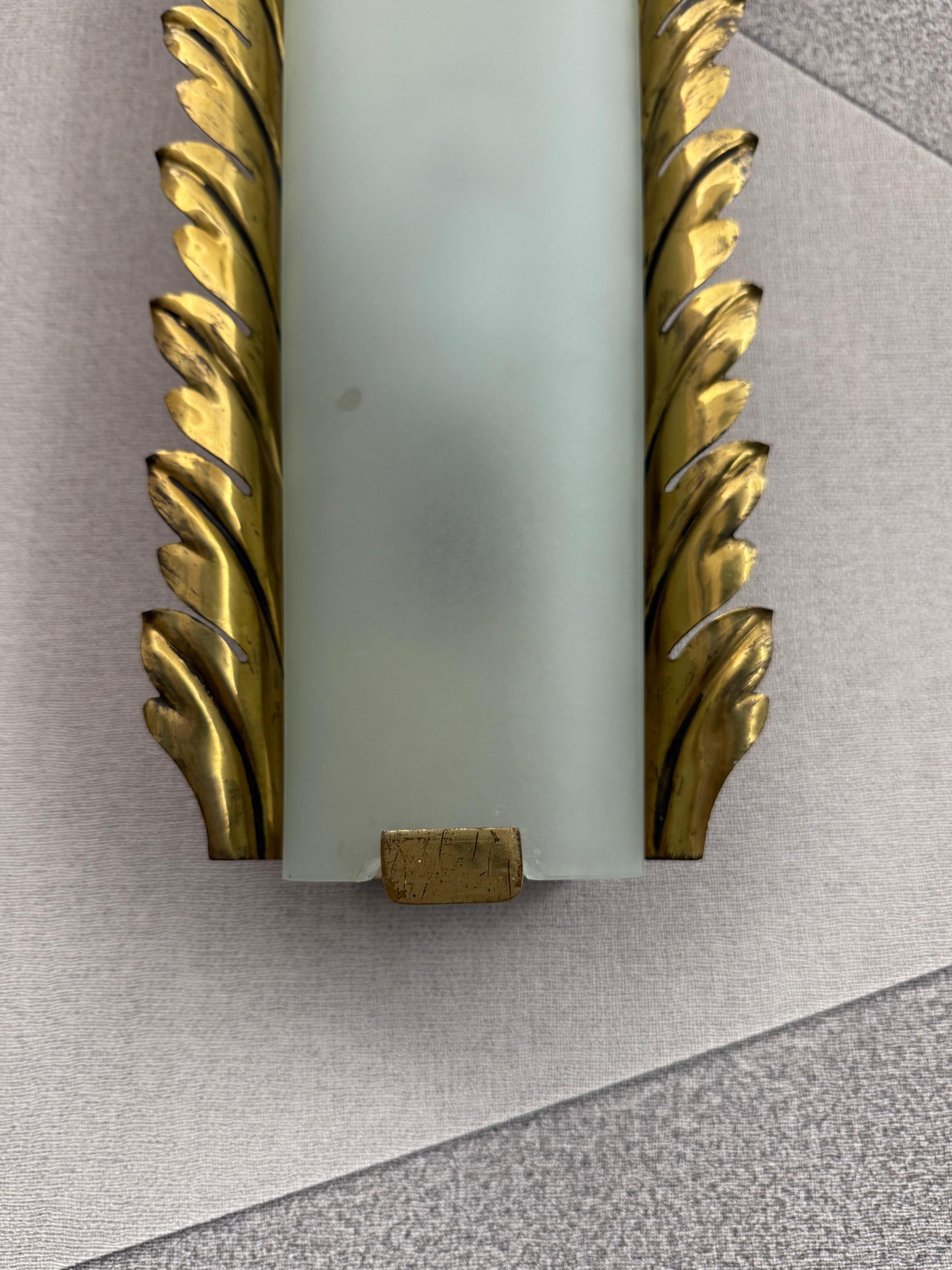 Ottone Rara Lampada da parete Pietro Chiesa per Fontana Arte 1935 in vendita