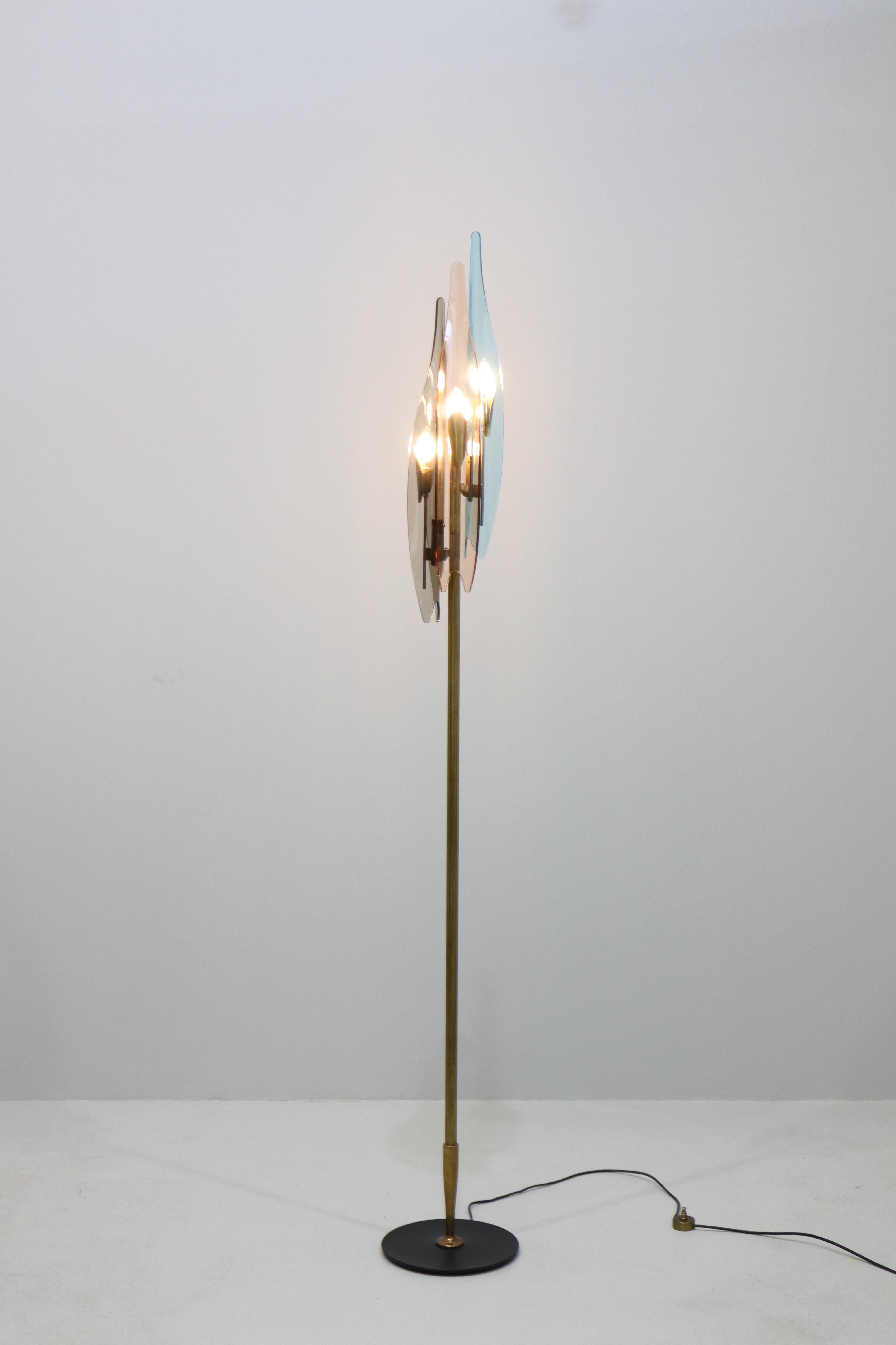 Rara Piantana Dahlia, Designer Max Ingrand für Fontana Arte im Angebot 3