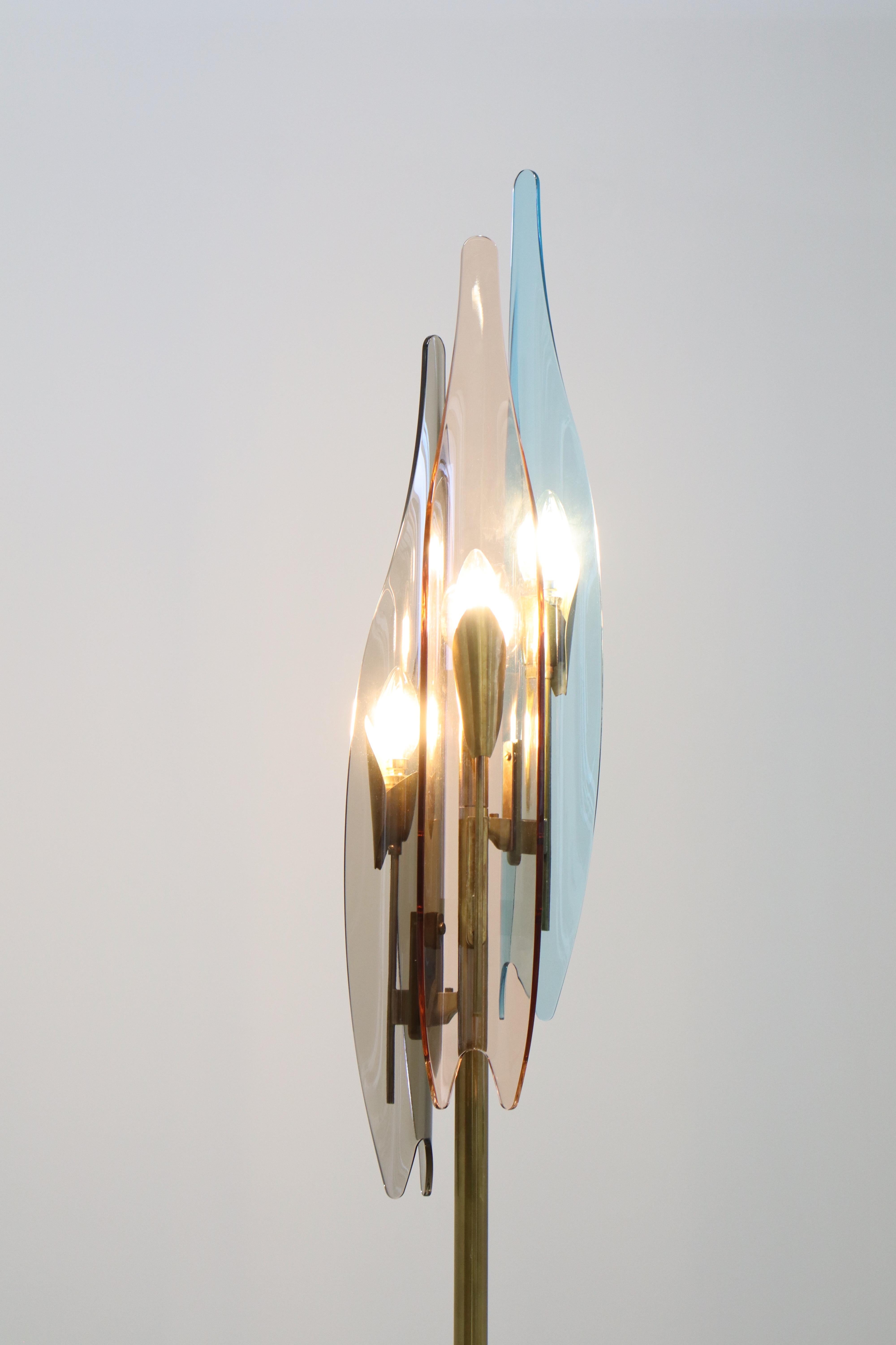 Rara Piantana Dahlia, Designer Max Ingrand für Fontana Arte (20. Jahrhundert) im Angebot