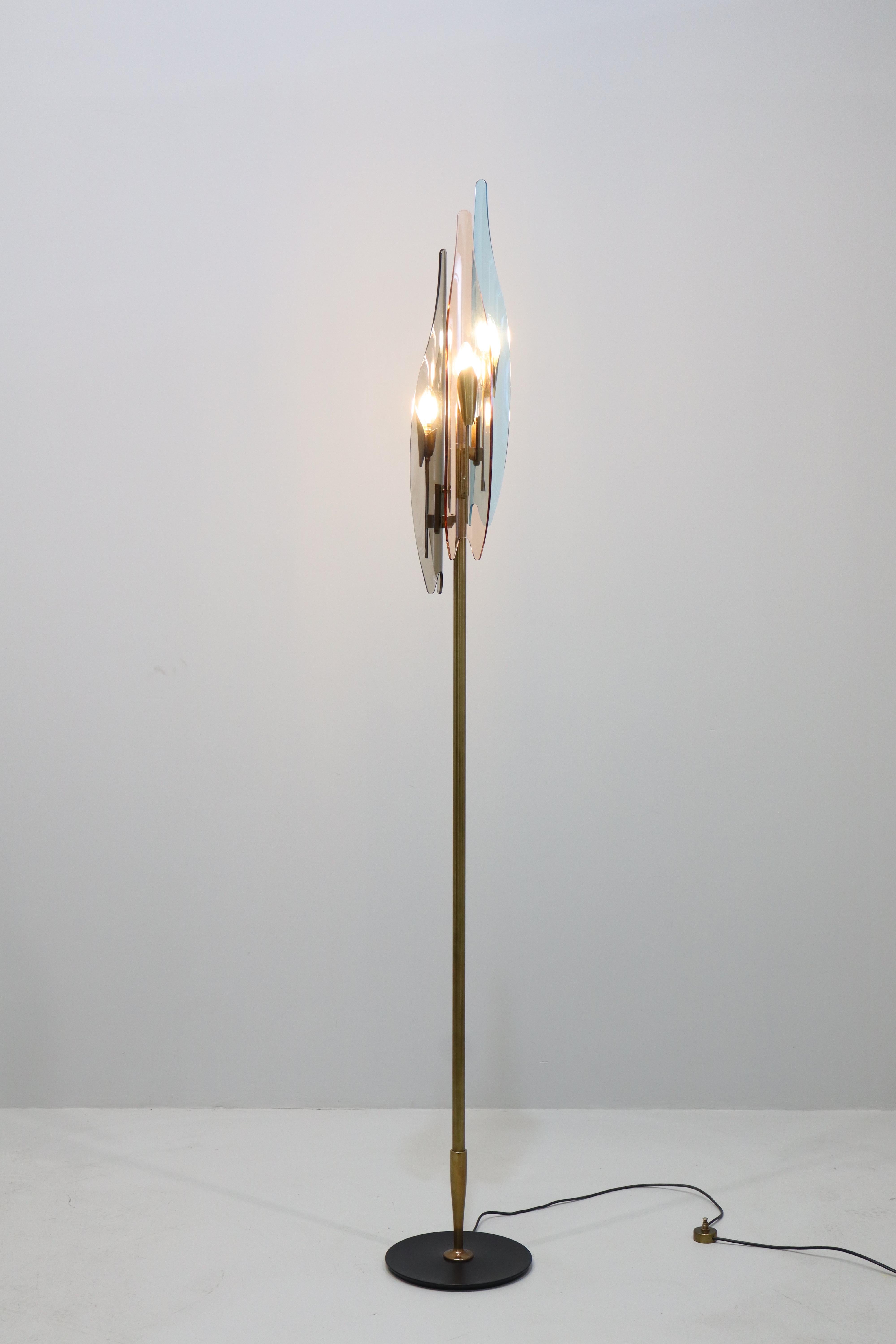 Rara Piantana Dahlia, Designer Max Ingrand für Fontana Arte im Angebot 1