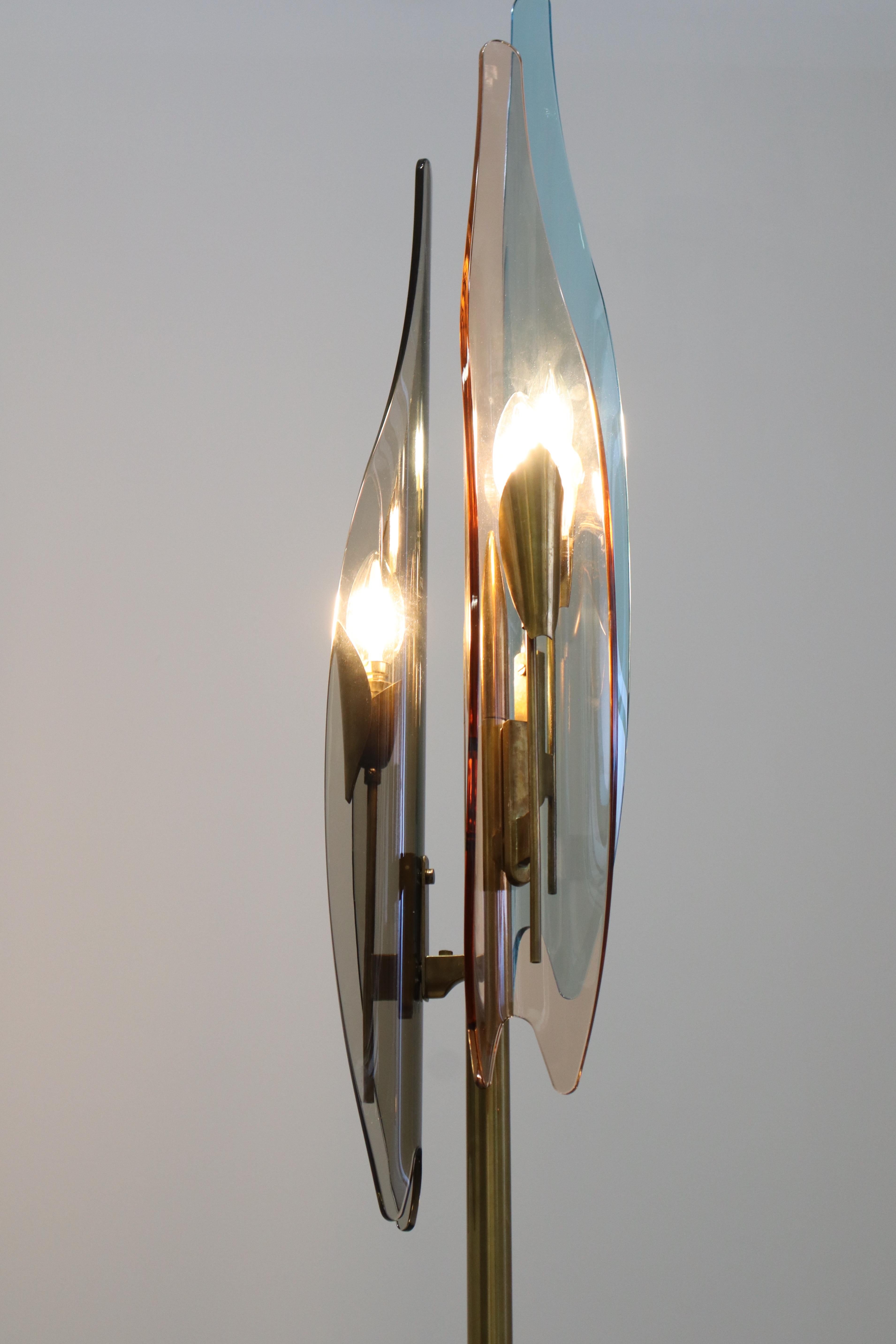 Rara Piantana Dahlia, Designer Max Ingrand für Fontana Arte im Angebot 2