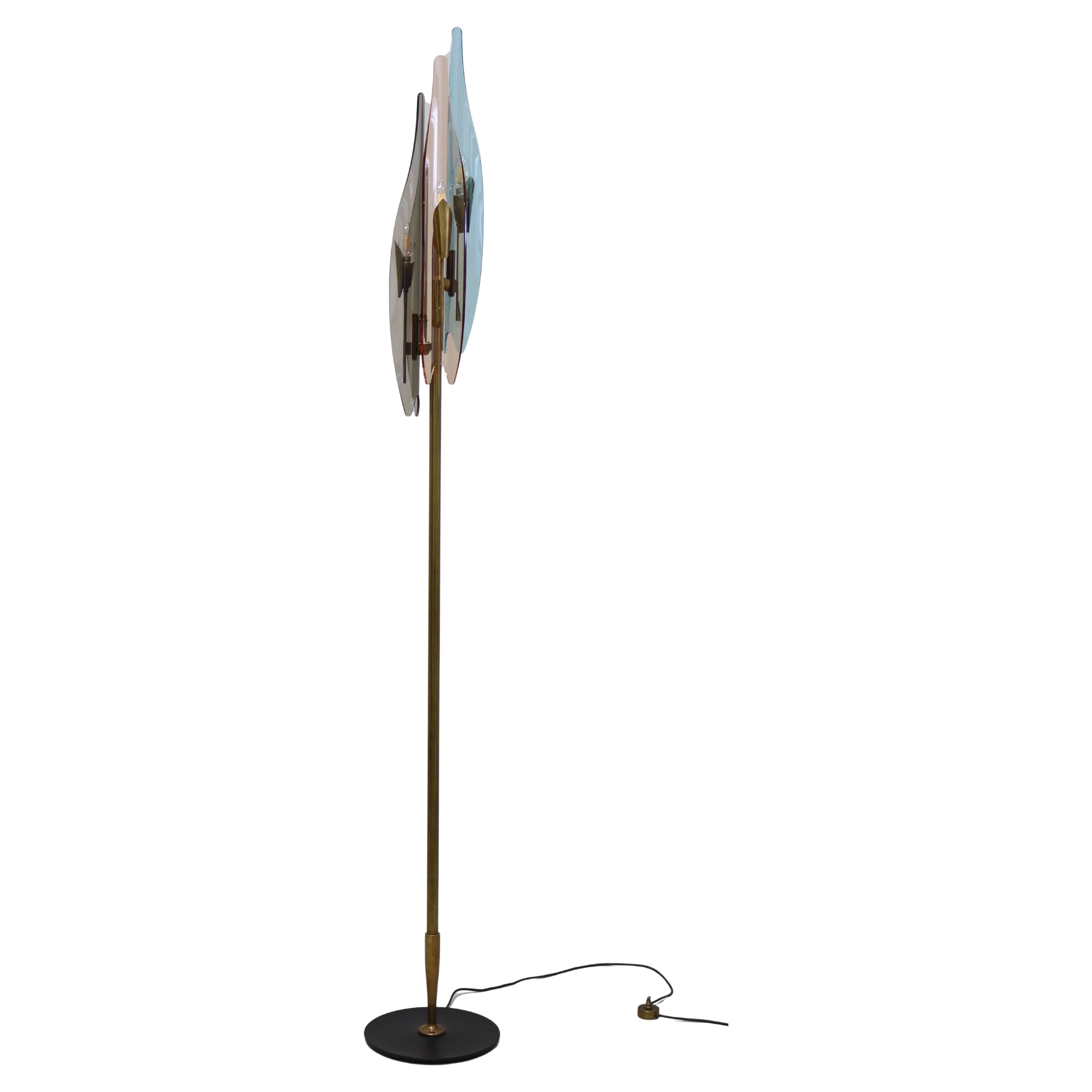 Rara Piantana Dahlia Designer Max Ingrand pour Fontana Arte