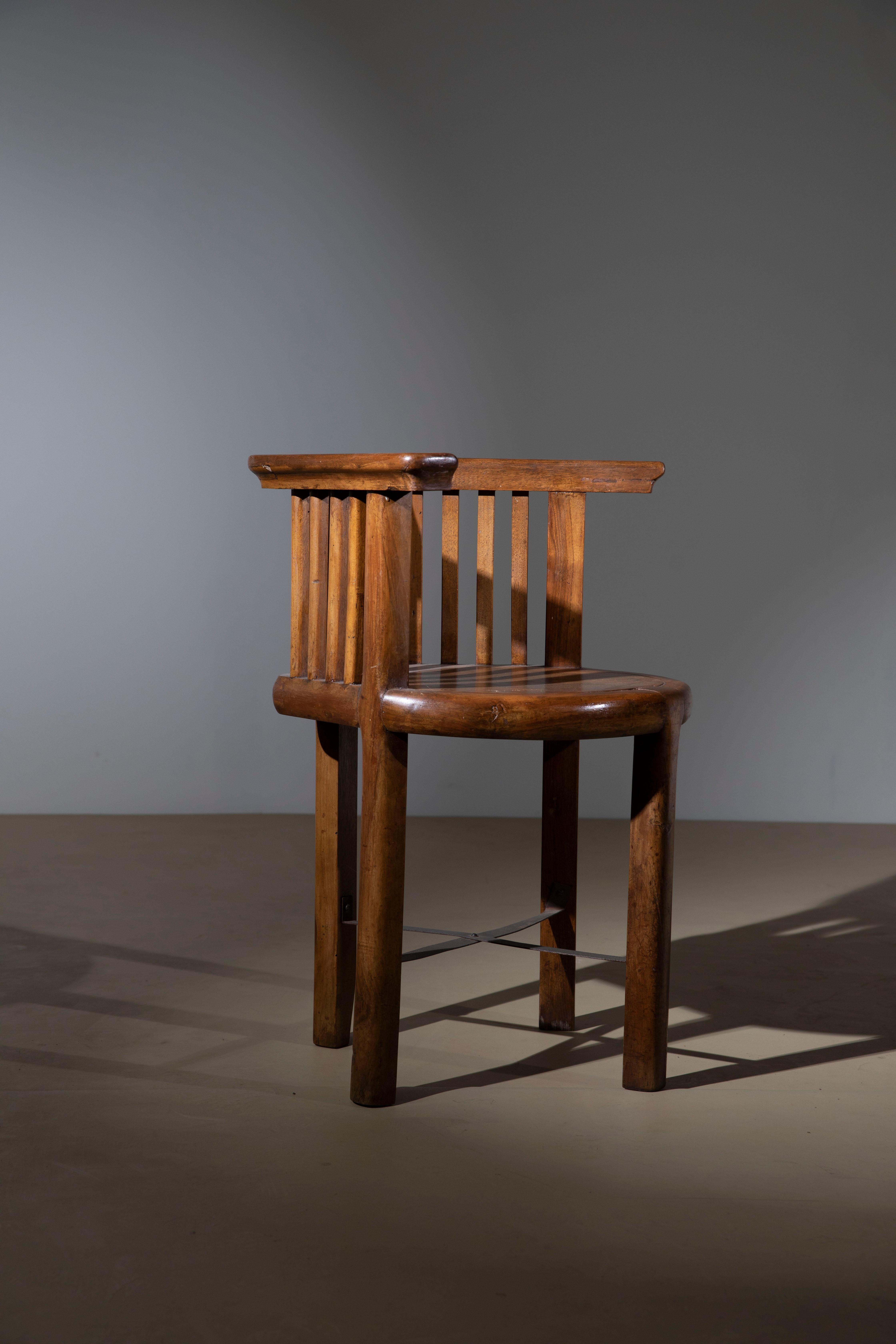 Rara silla individual Arts and Crafts, principios del siglo XX en venta 3