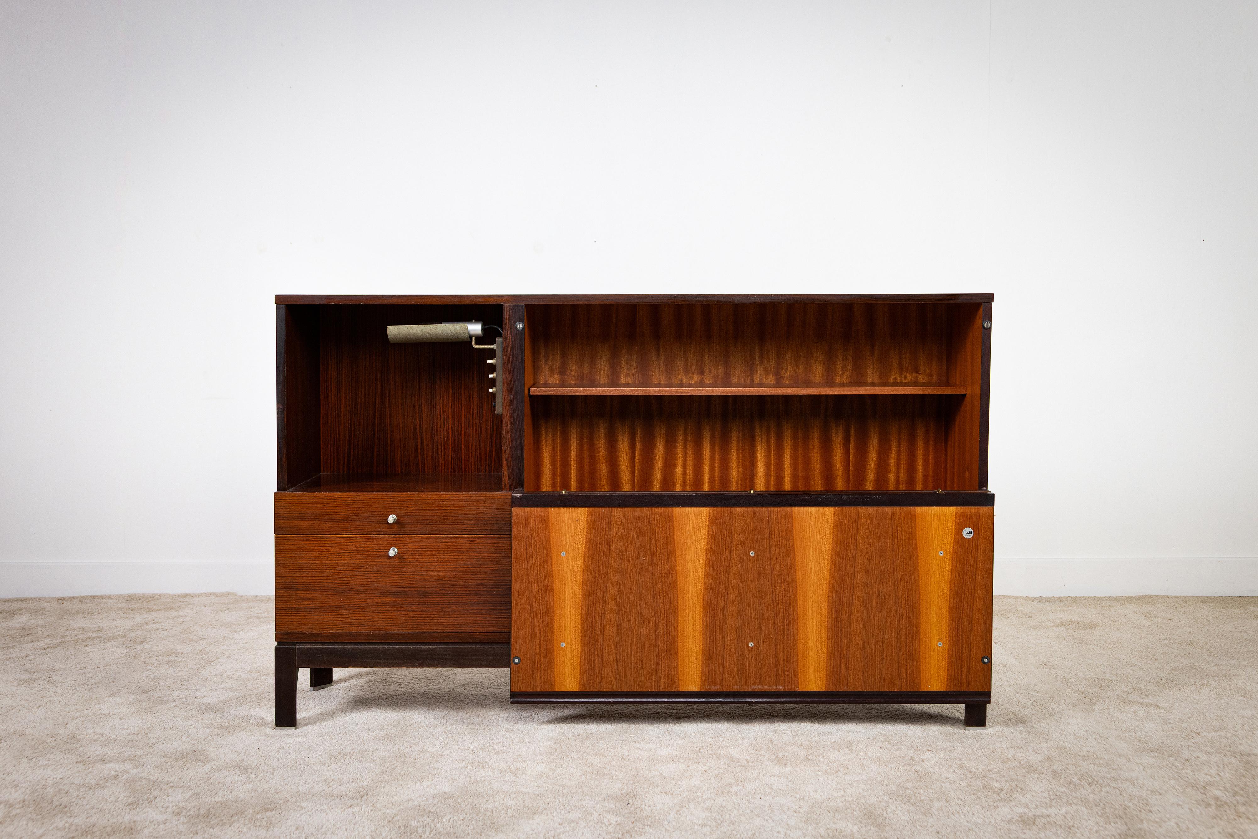 Rare tête de lit multifonctionnelle avec lit simple - MIM, Italie, années 1960 en vente 5