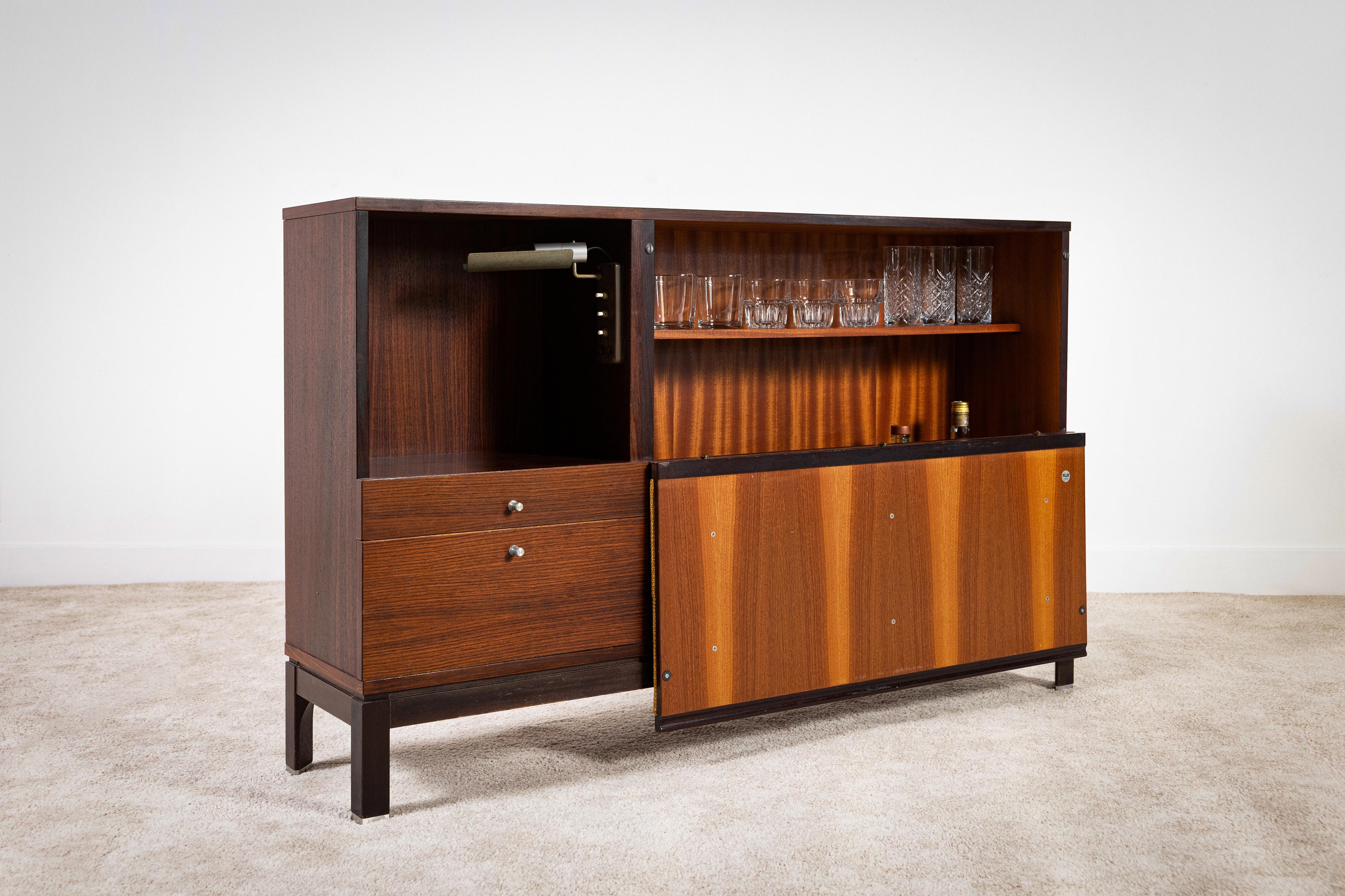 Rare tête de lit multifonctionnelle avec lit simple - MIM, Italie, années 1960 en vente 6