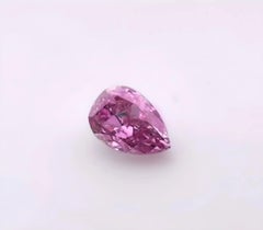 Rare 0.50ct Natural Loose Fancy Intense Purple Pink Diamond GIA Pear Shape