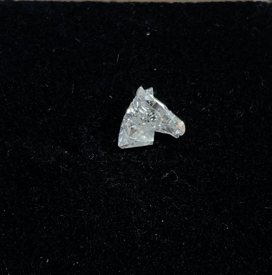 Mixed Cut Rare 0.84 Carat G SI2 Horse Head Natural Loose Diamond For Sale