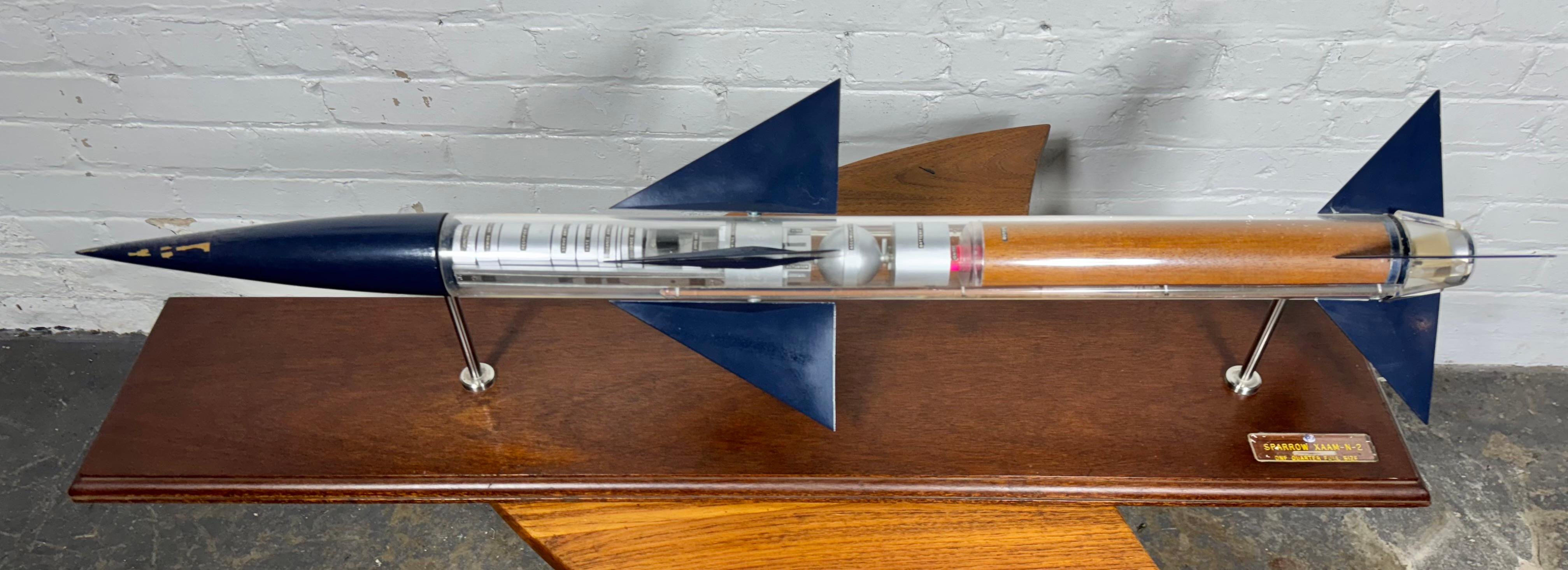 RARE 1/4 Sperry XAAM-N-2 Sparrow Missile Cutaway model Larry Mclaughlin Collect 4