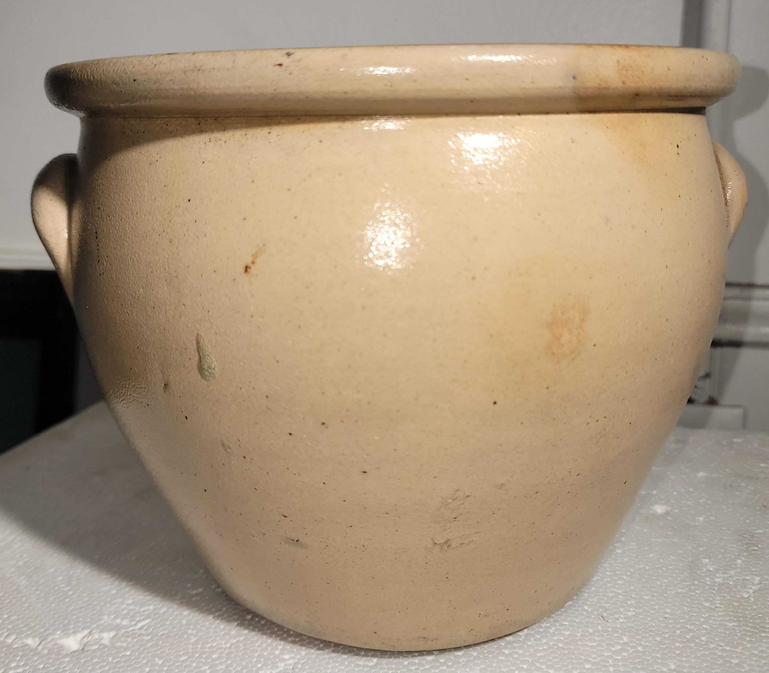 Rare pot à beurre de 1 gal à double poignée du 19e siècle Bon état - En vente à Los Angeles, CA