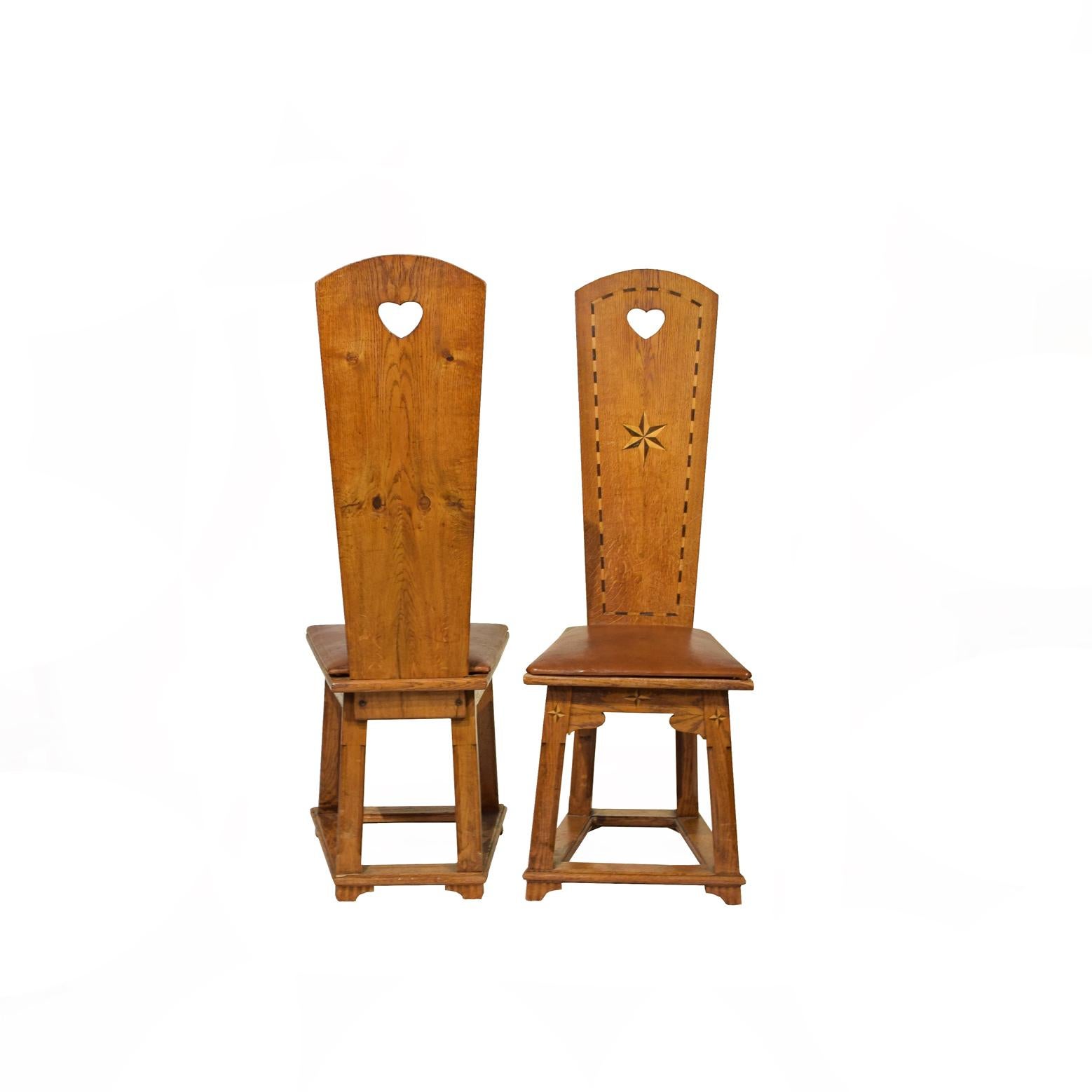 Swedish Rare 10 Arts & Craft Chairs from Villa Foresta Lidingö Sweden 1908-1910 For Sale