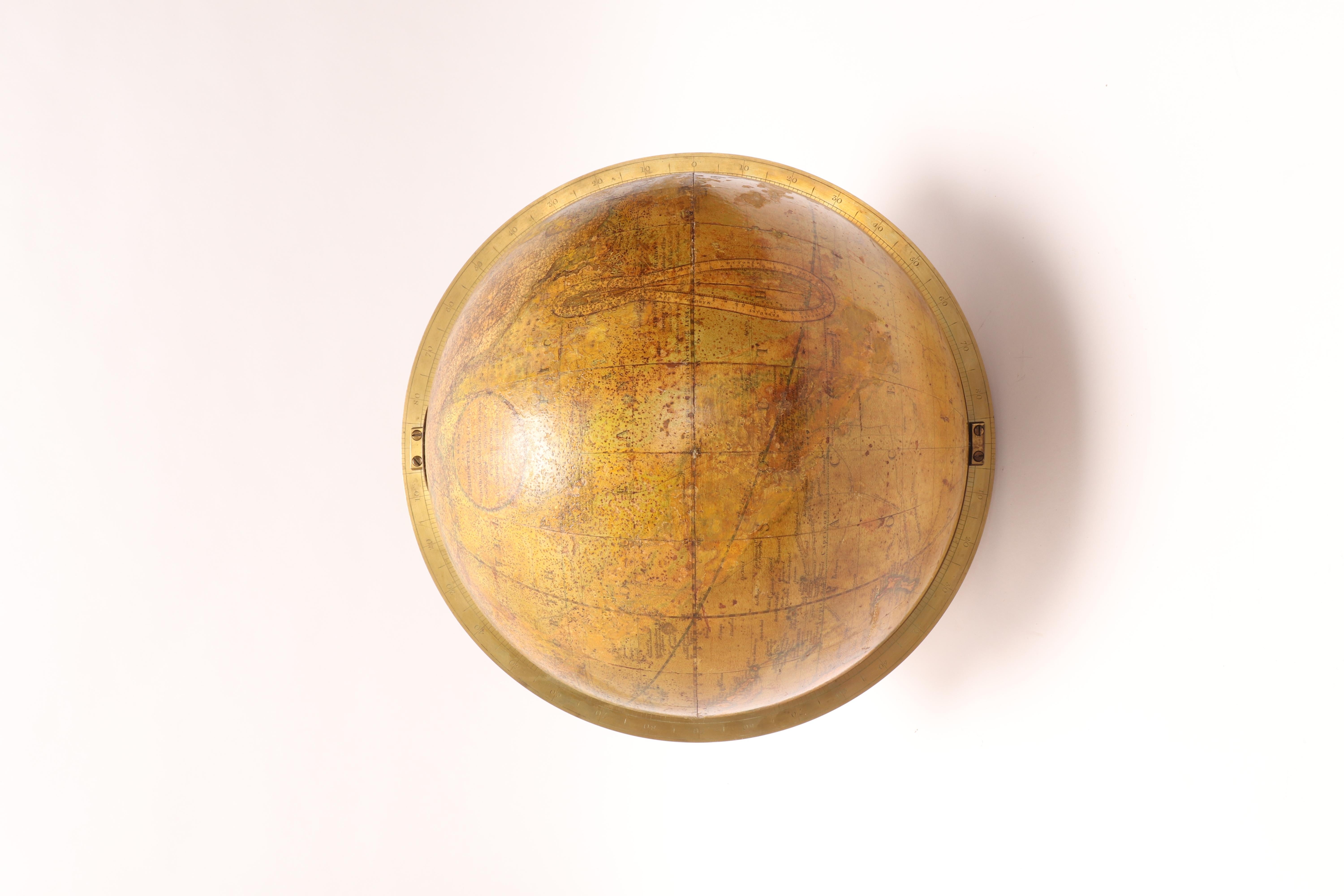 Rare 12 inches terrestrial globe signed Cary, London United Kingdom 1800. For Sale 3