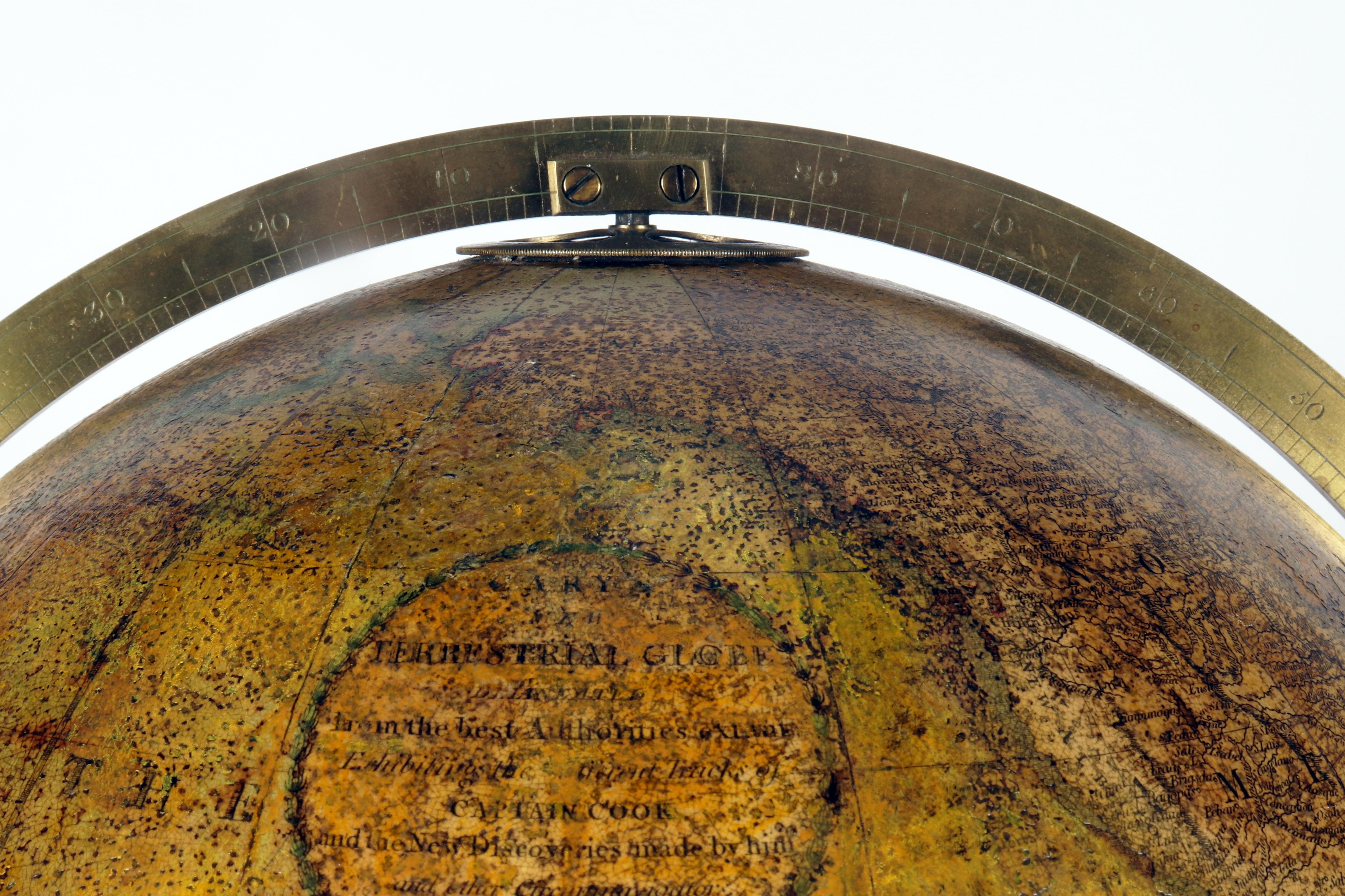 Rare globe terrestre de 12 pouces signé Cary, London United Kingdom 1800. en vente 11
