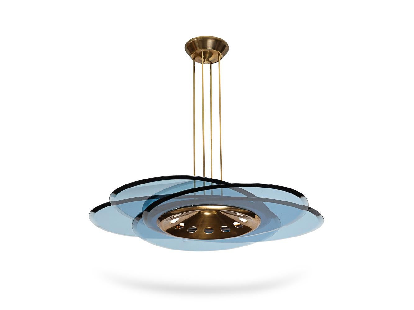 Italian Rare 12-Light Chandelier by Max Ingrand for Fontana Arte
