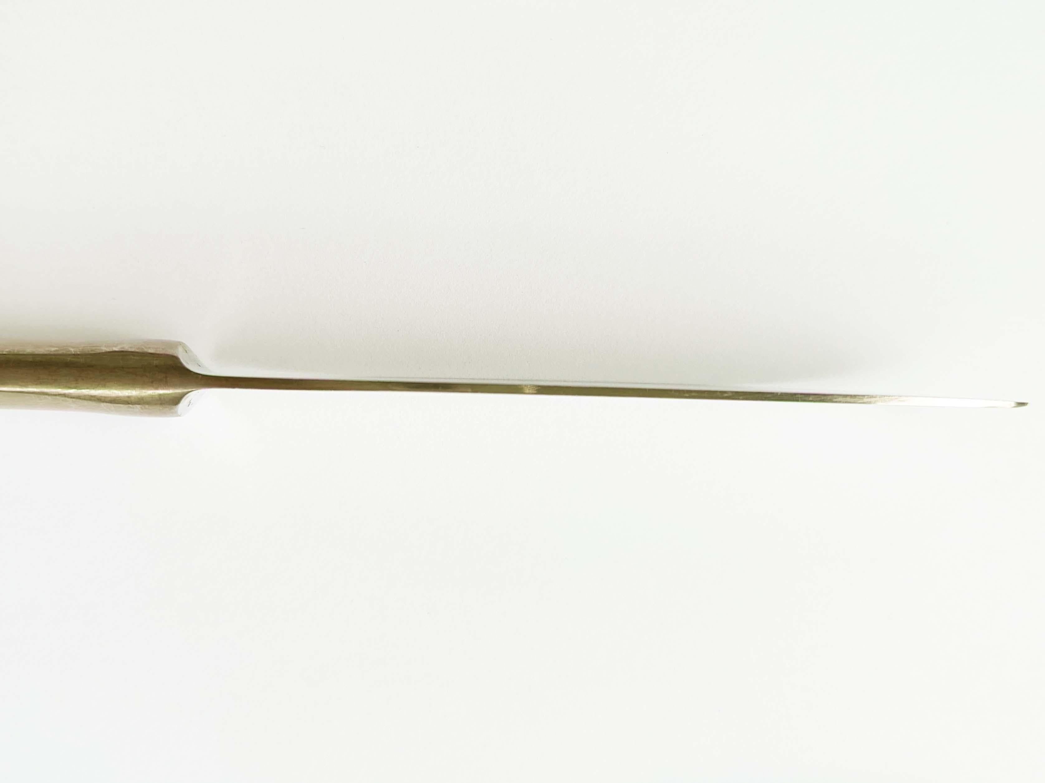 Rare 12-person Nickel Silver cutlery set by Gio Ponti for Calderoni, 1960s For Sale 11