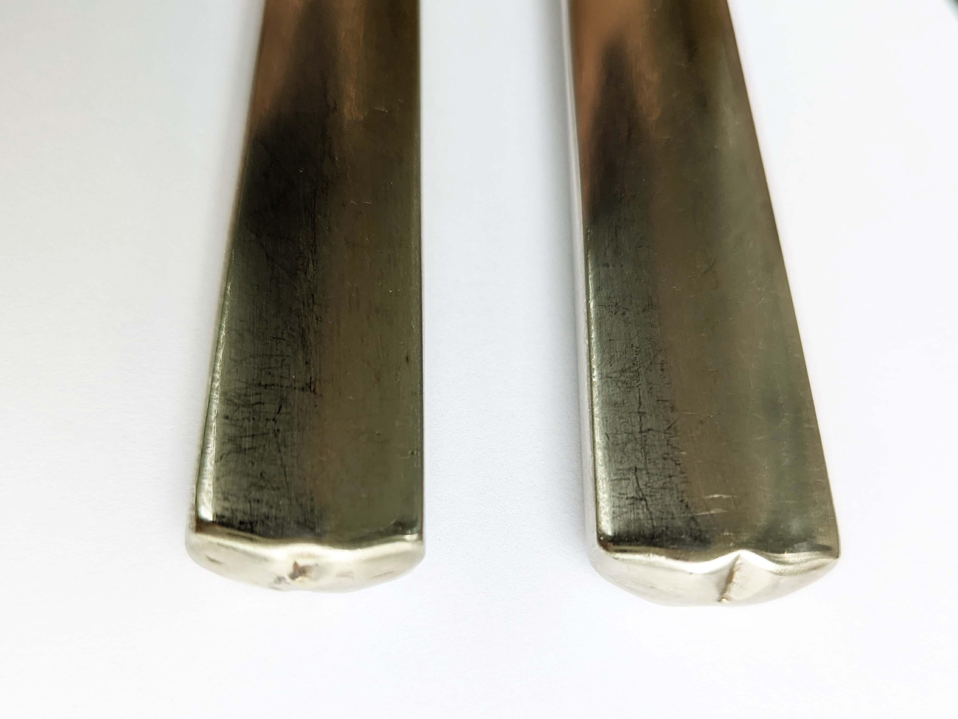 Italian Rare 12-person Nickel Silver cutlery set by Gio Ponti for Calderoni, 1960s For Sale