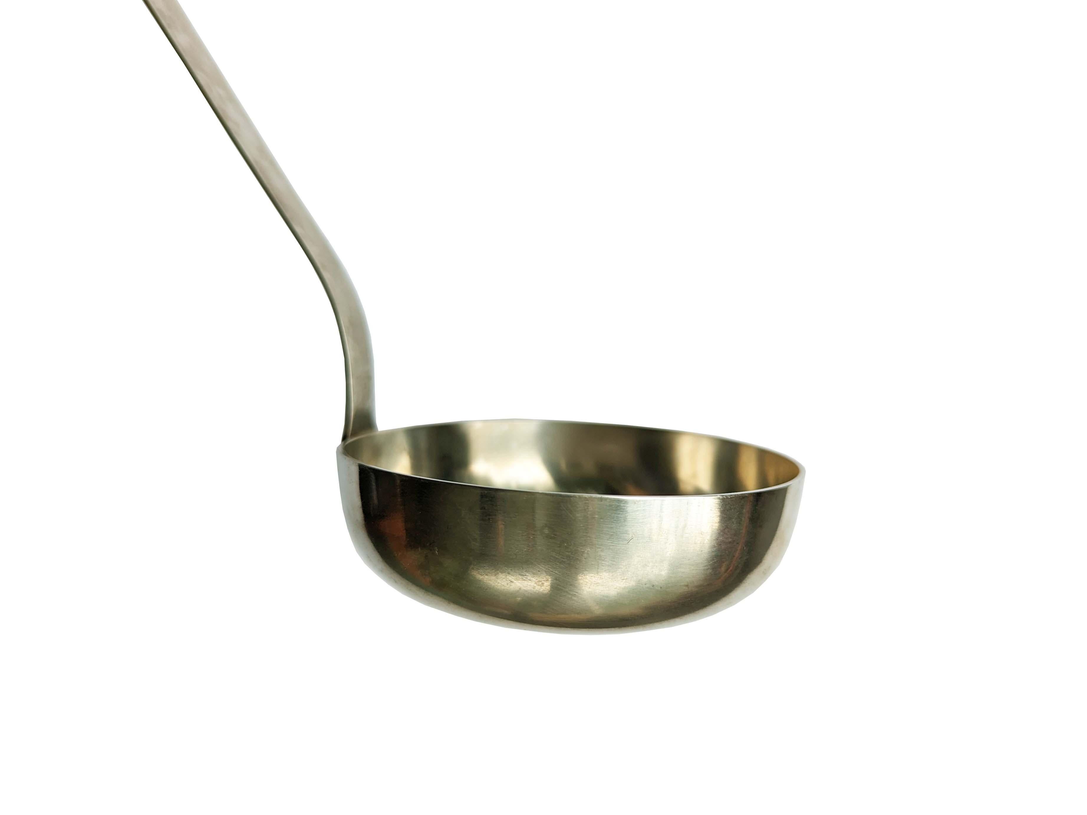 Plated Rare 12-person Nickel Silver cutlery set by Gio Ponti for Calderoni, 1960s For Sale