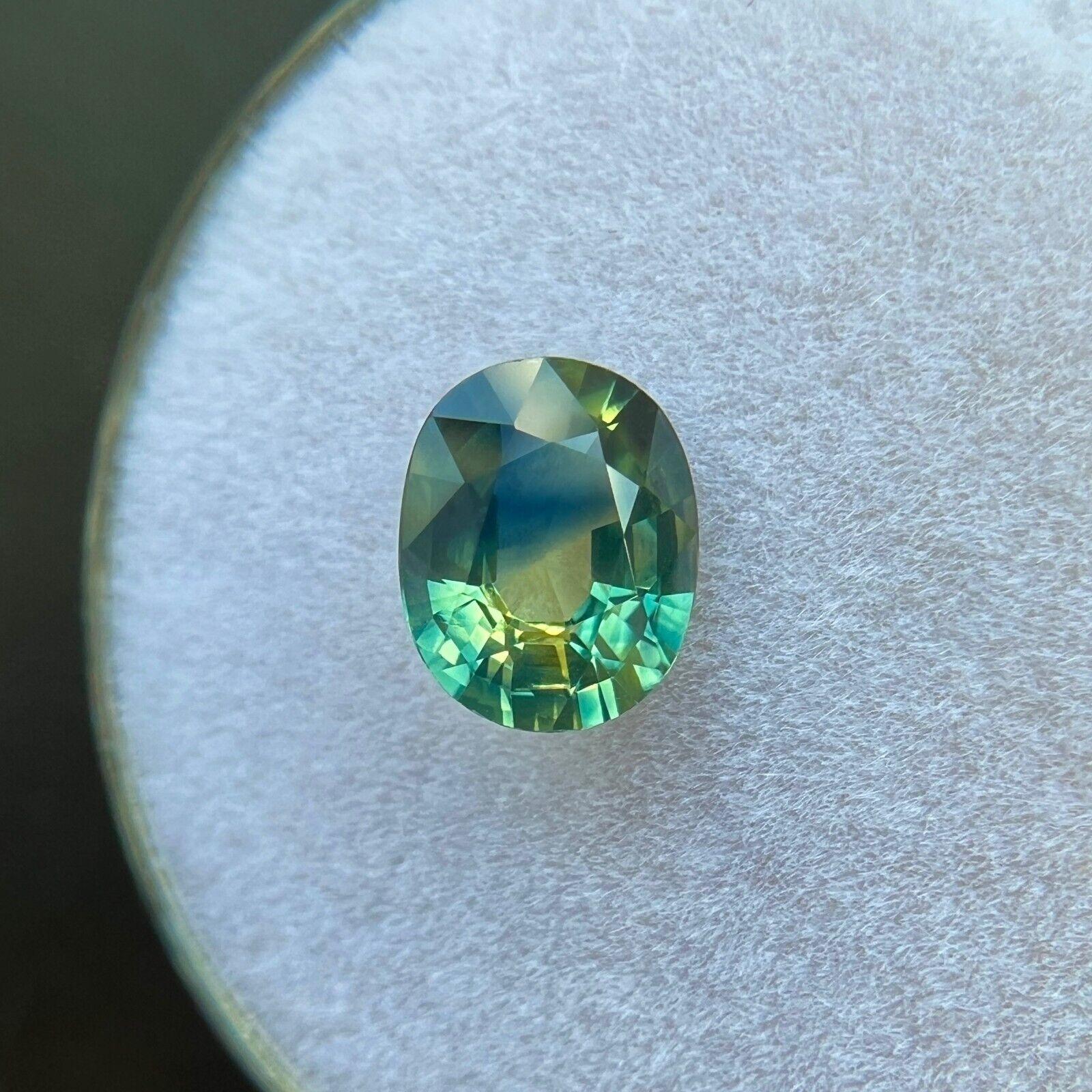 Rare 1.32Ct Bi Colour Sapphire Gia Certified Australian Untreated Oval Cut For Sale 1
