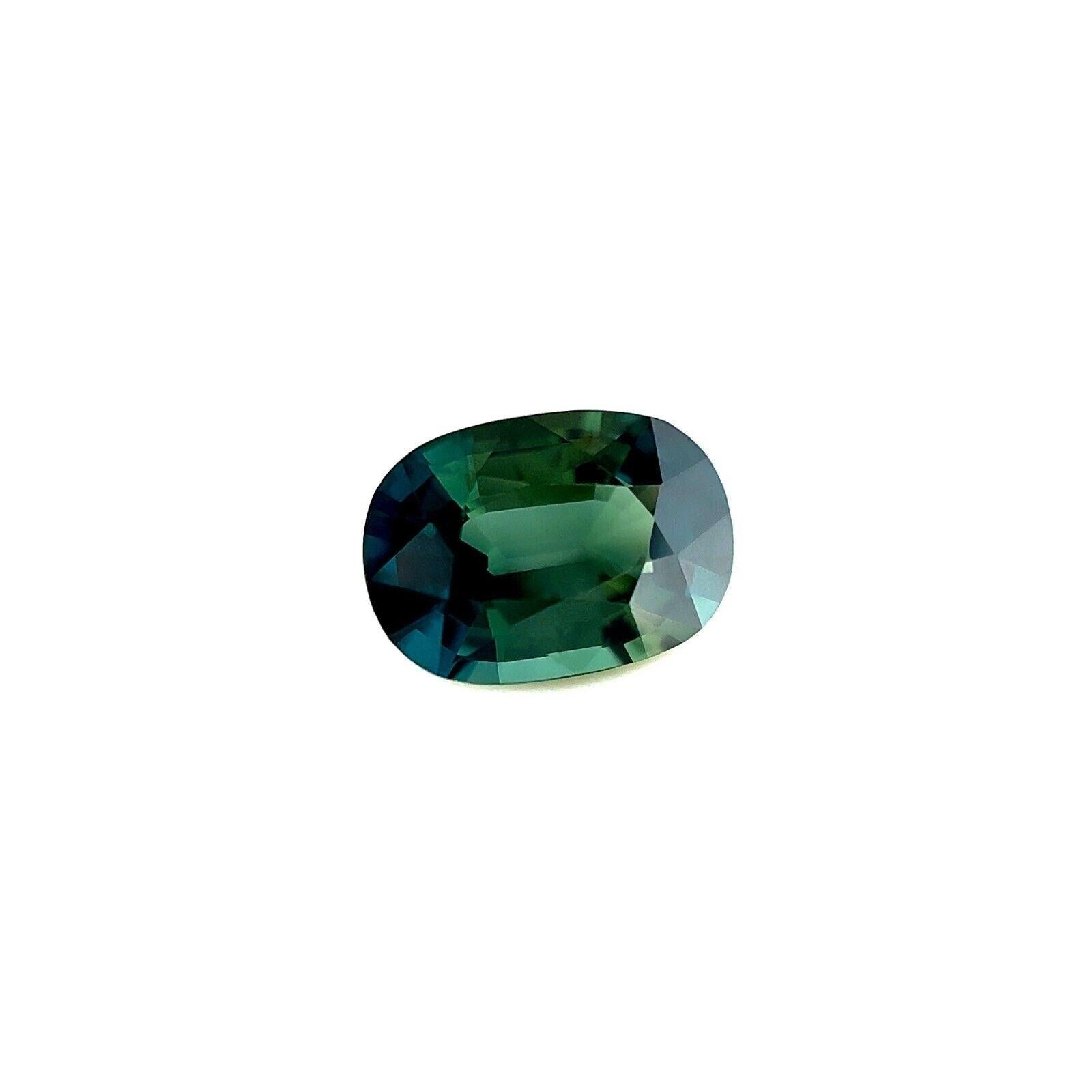 Rare 1.33Ct GIA Certified Green Blue Sapphire Untreated Cushion Cut 7.7x5.5mm

Natural Untreated Green Blue Colour Sapphire Gemstone.
1.33 Carat unheated unique green blue sapphire. Totally untreated and unheated, very rare for natural