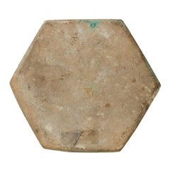 Rare 13th Century Islamic Ladjvardina Moulded Hexagonal Tile