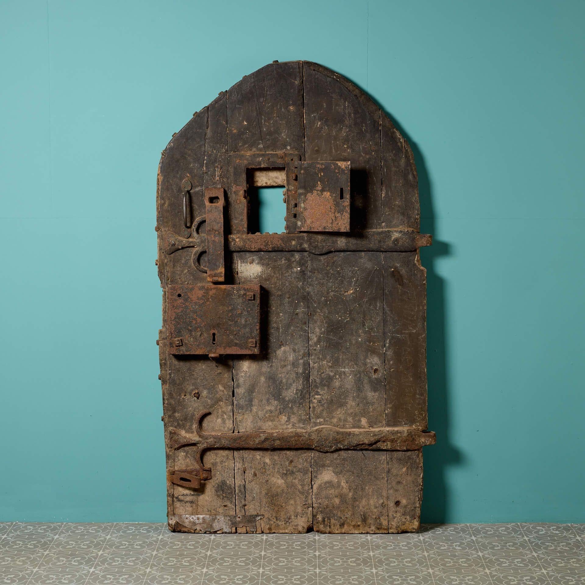 Rare 13th Century Medieval English Oak Door For Sale 3